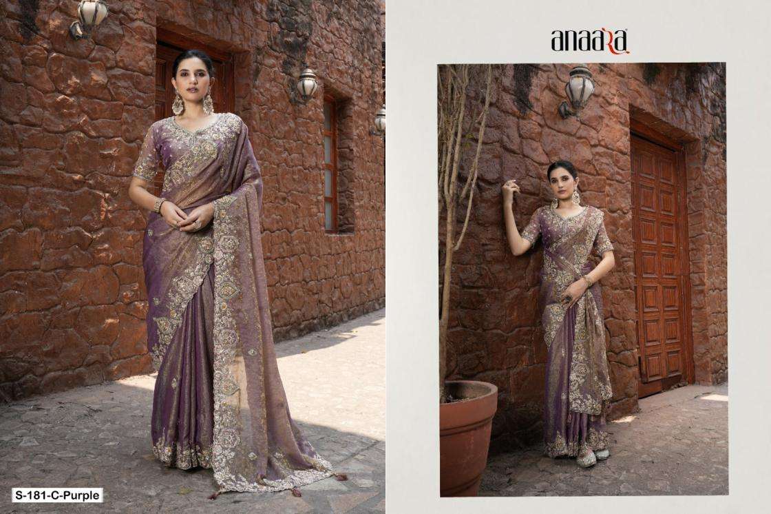 Tathastu Presents 176-180-181 Colors Fancy Occasion Wear Saree For Womens Catalog Wholesaler And Exporter In Surat