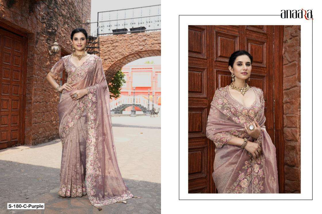 Tathastu Presents 176-180-181 Colors Fancy Occasion Wear Saree For Womens Catalog Wholesaler And Exporter In Surat