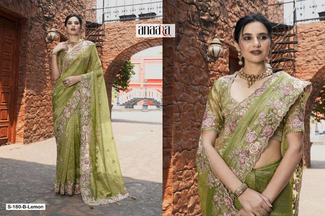 Tathastu Presents 176-180-181 Colors Fancy Occasion Wear Saree For Womens Catalog Wholesaler And Exporter In Surat