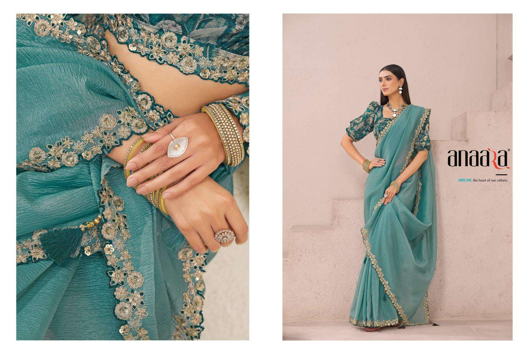 Tathastu Presents Anaara 7701-7709 Fancy Exclusive Designer Sarees For Every Occasion Catalog Wholesaler And Exporter In Surat