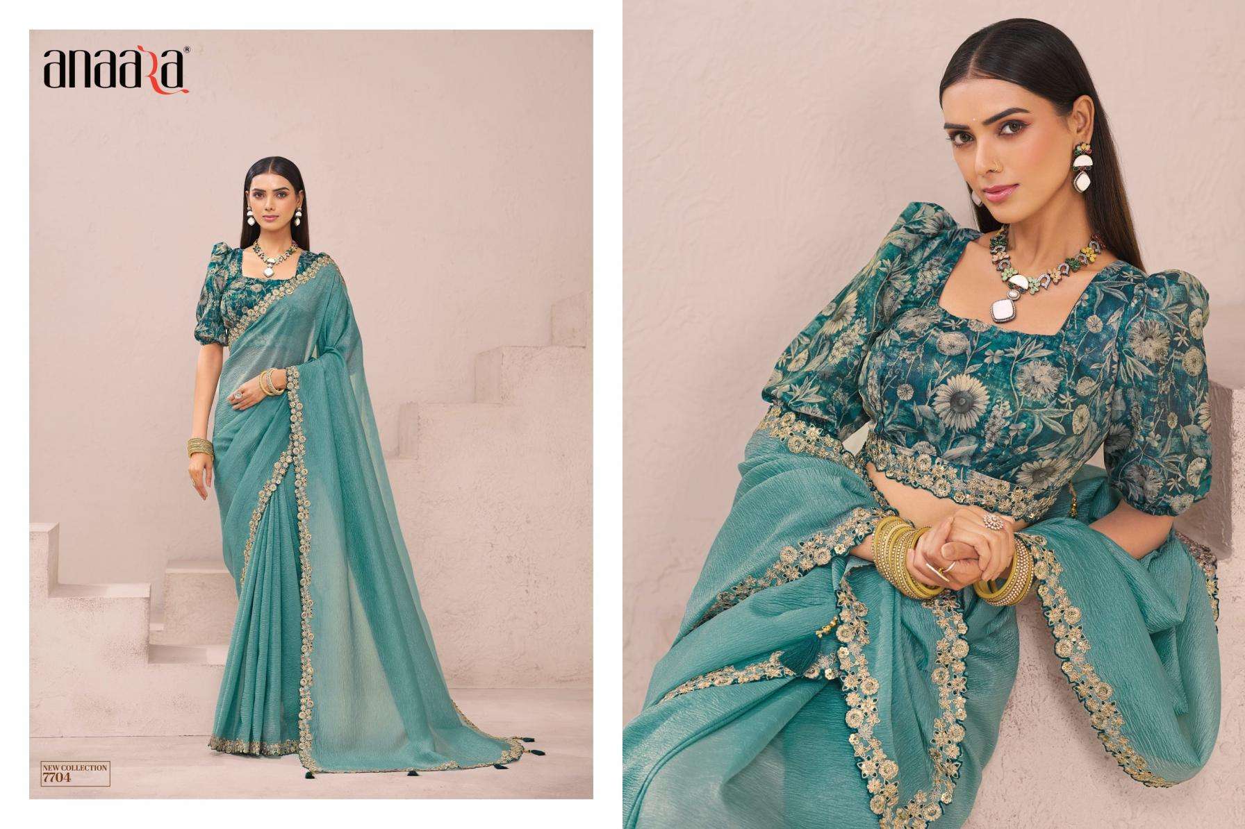 Tathastu Presents Anaara 7701-7709 Fancy Exclusive Designer Sarees For Every Occasion Catalog Wholesaler And Exporter In Surat
