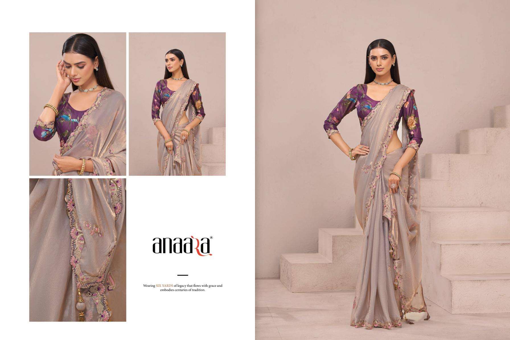 Tathastu Presents Anaara 7701-7709 Fancy Exclusive Designer Sarees For Every Occasion Catalog Wholesaler And Exporter In Surat