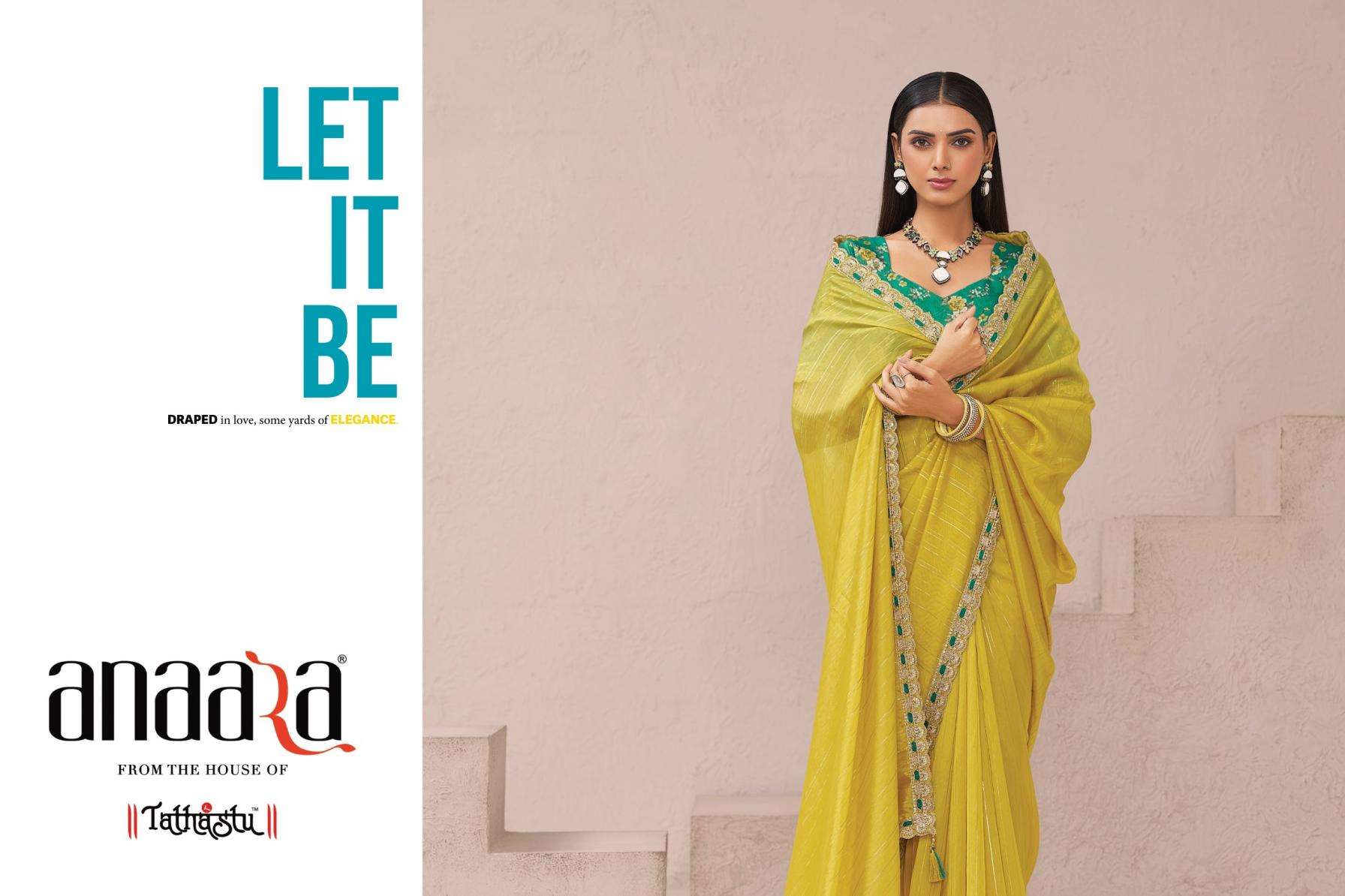 Tathastu Presents Anaara 7701-7709 Fancy Exclusive Designer Sarees For Every Occasion Catalog Wholesaler And Exporter In Surat