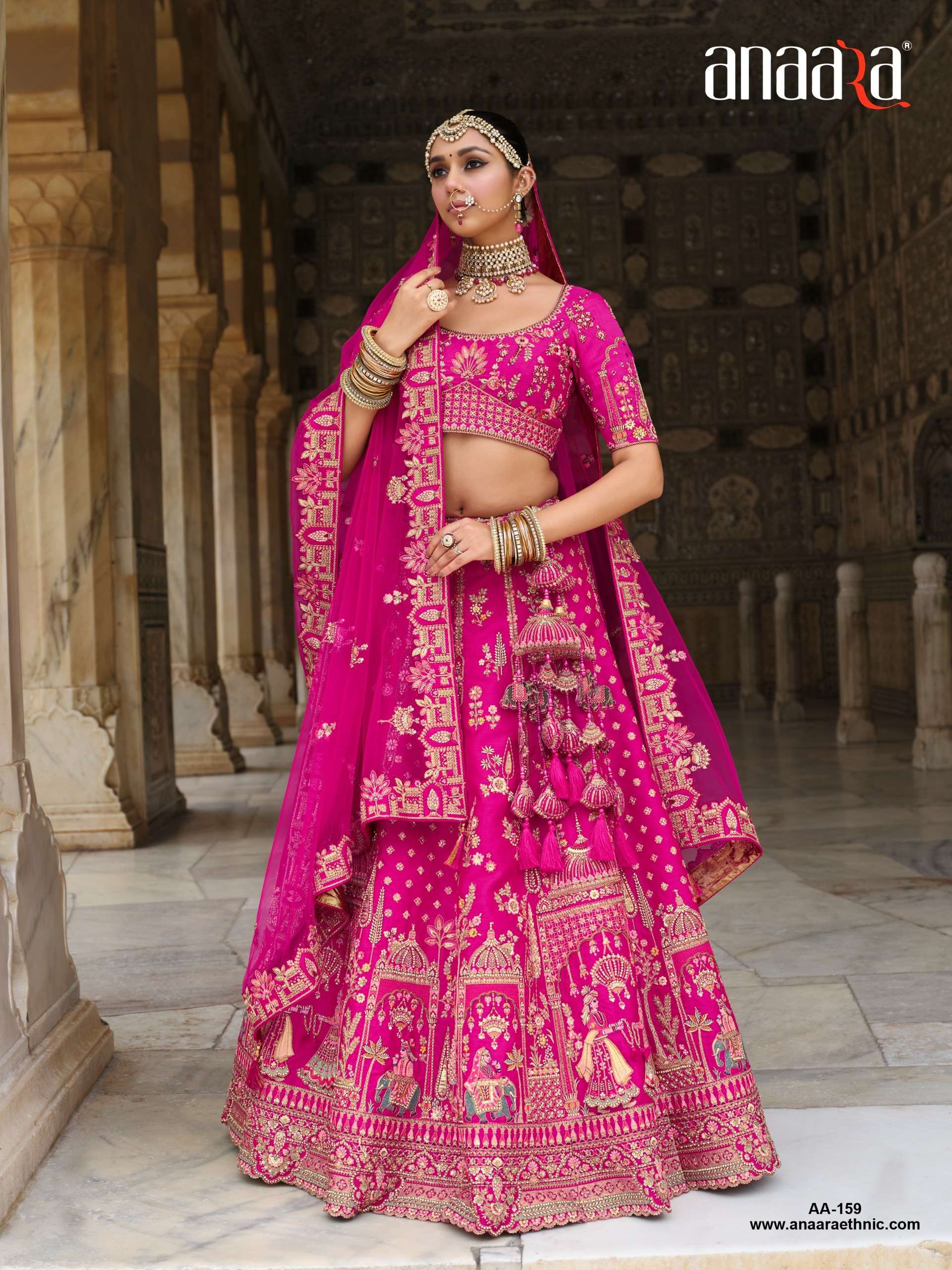 TATHASTU PRESENTS ANAARA BRIDAL WEAR HEAVY DESIGNER LEHNGHA CHOLI CATALOG WHOLESALER AND EXPORTRE IN SURAT 
