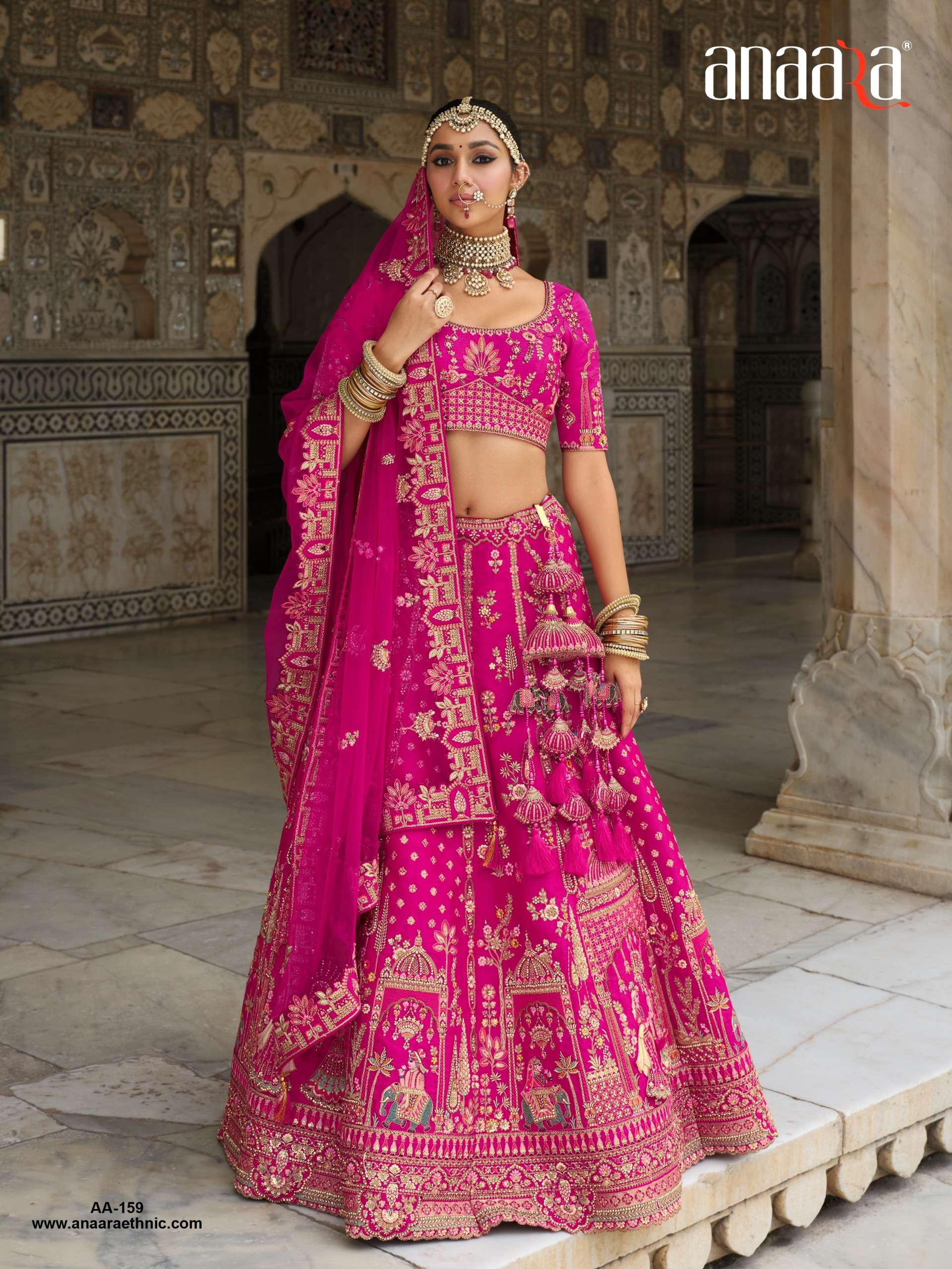 TATHASTU PRESENTS ANAARA BRIDAL WEAR HEAVY DESIGNER LEHNGHA CHOLI CATALOG WHOLESALER AND EXPORTRE IN SURAT 
