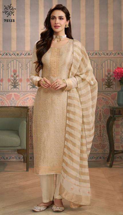 VINAY PARESENTS SHARDHA VISCOSE SIMMER JACRUARED PARTY WEAR SALWAR SUITS CATALOG WHOLESALER AND EXPORTER IN SURAT