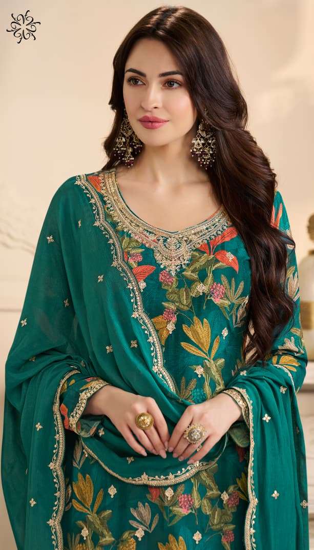 VINAY PRESENTS GUN GUN CHINON PRINTED FANCY PARTY WEAR SALWAR SUITS CATALOG WHOLESALER AND EXPORTER IN SURAT