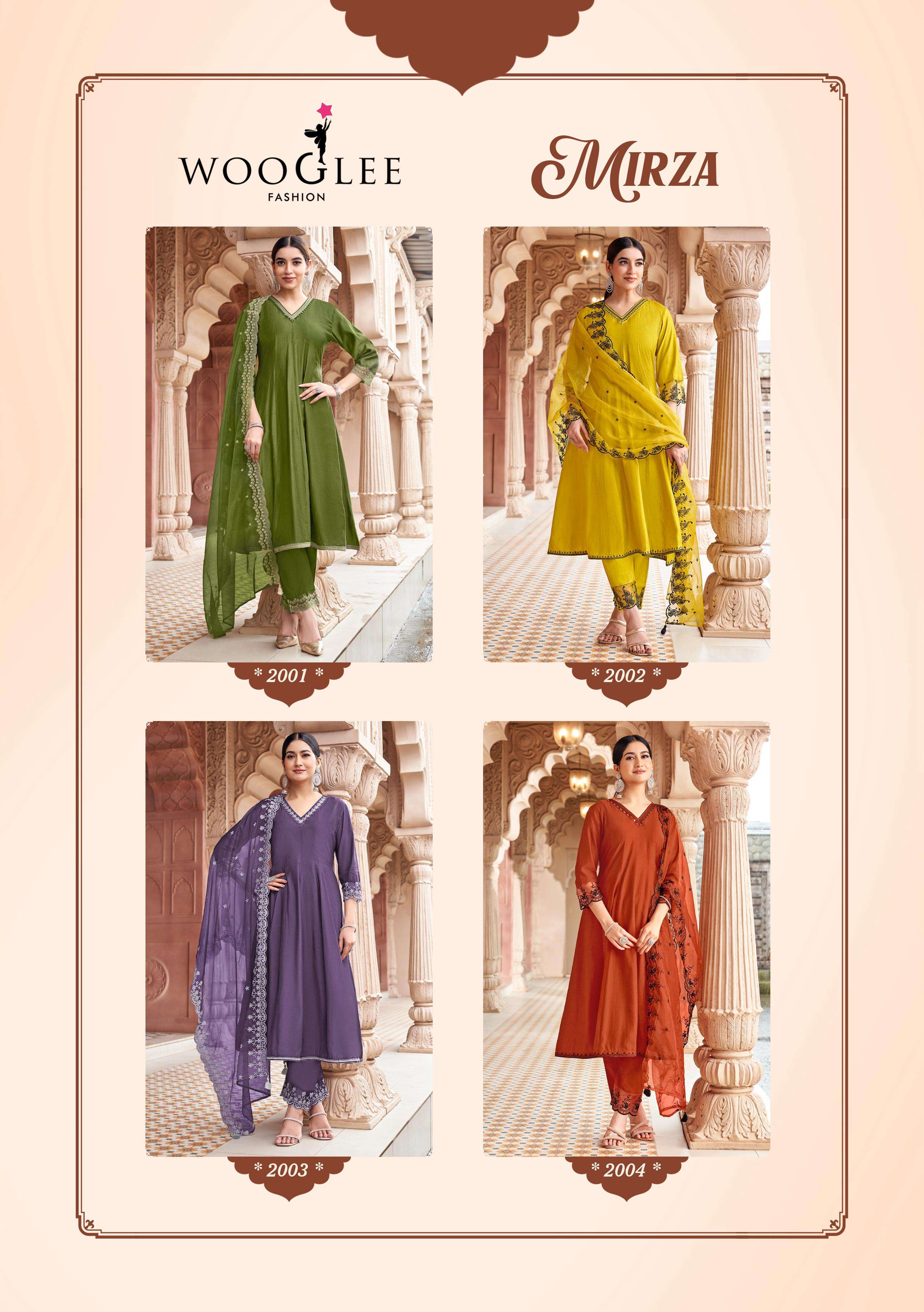 WOOGLEE PRESENTS MIRZA FANCY DESIGNER KURTIS CATALOG WHOLESALER AND EXPORTER 