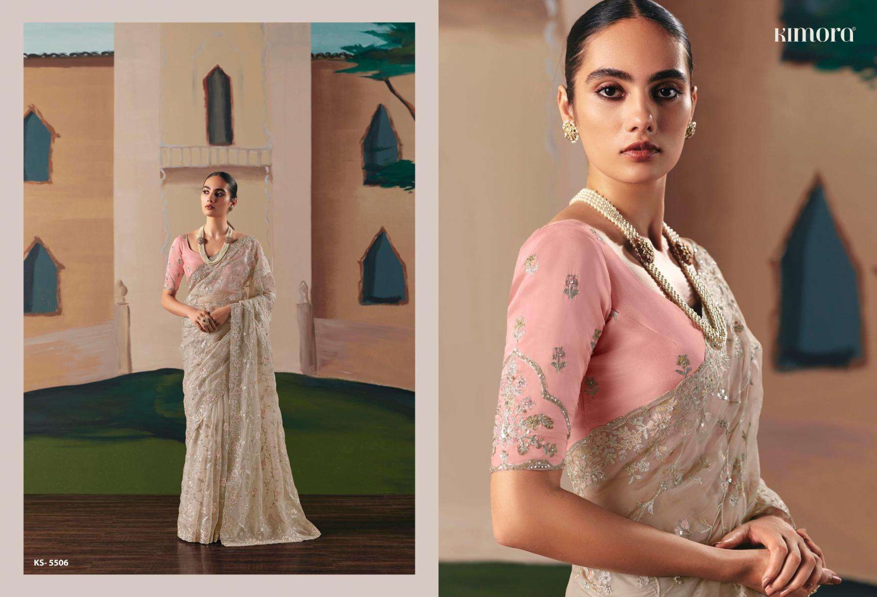 kimora presents ceremony fancy sequence work exclusive designer sarees catalog collection