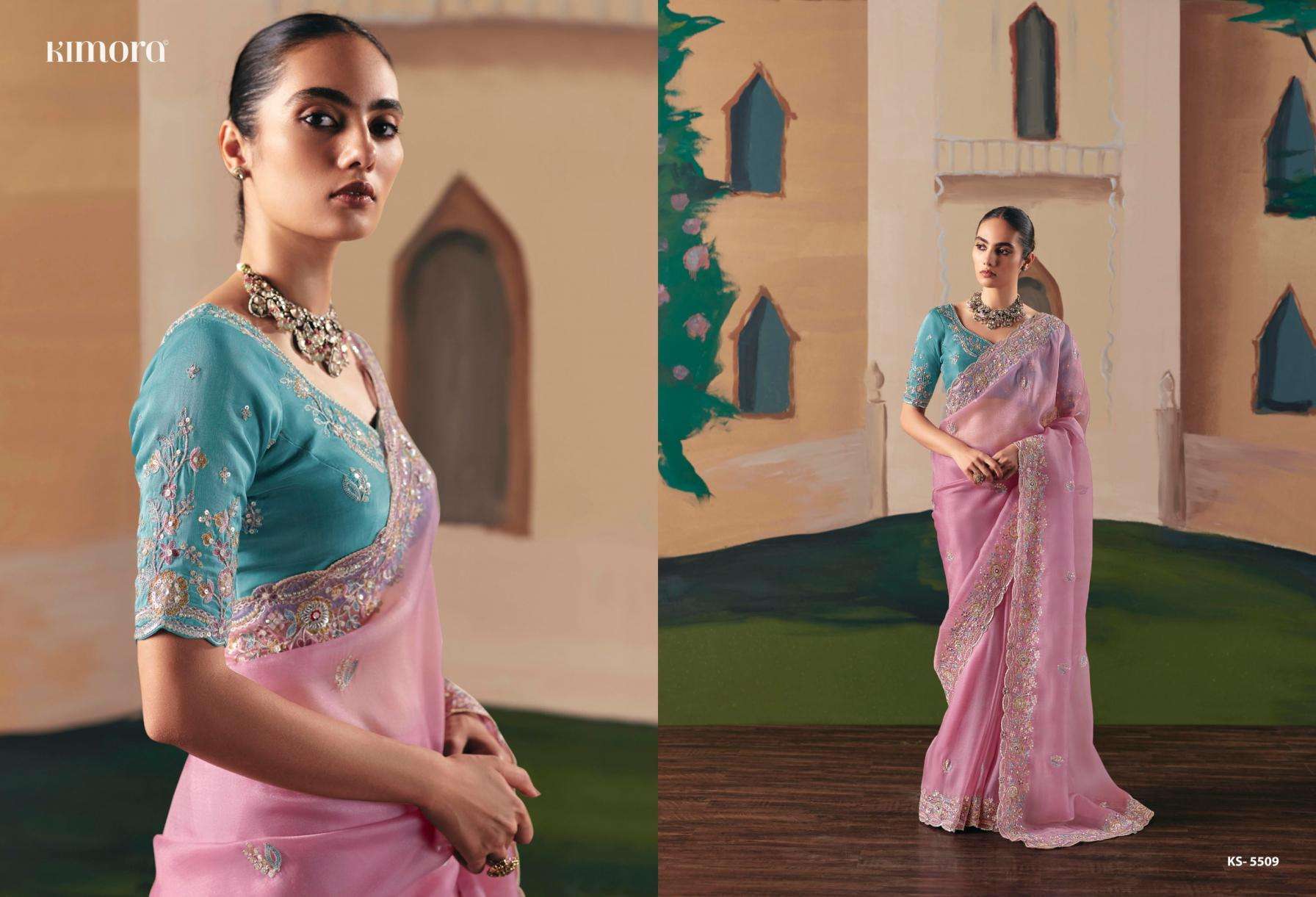 kimora presents ceremony fancy sequence work exclusive designer sarees catalog collection