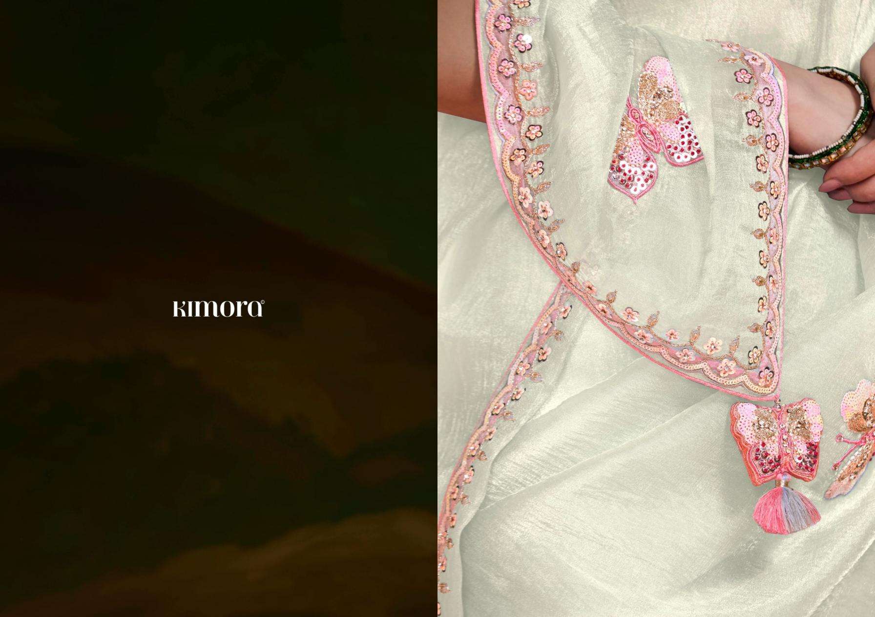 kimora presents kajal 5392 organza exclusive sarees catalog wholesaler