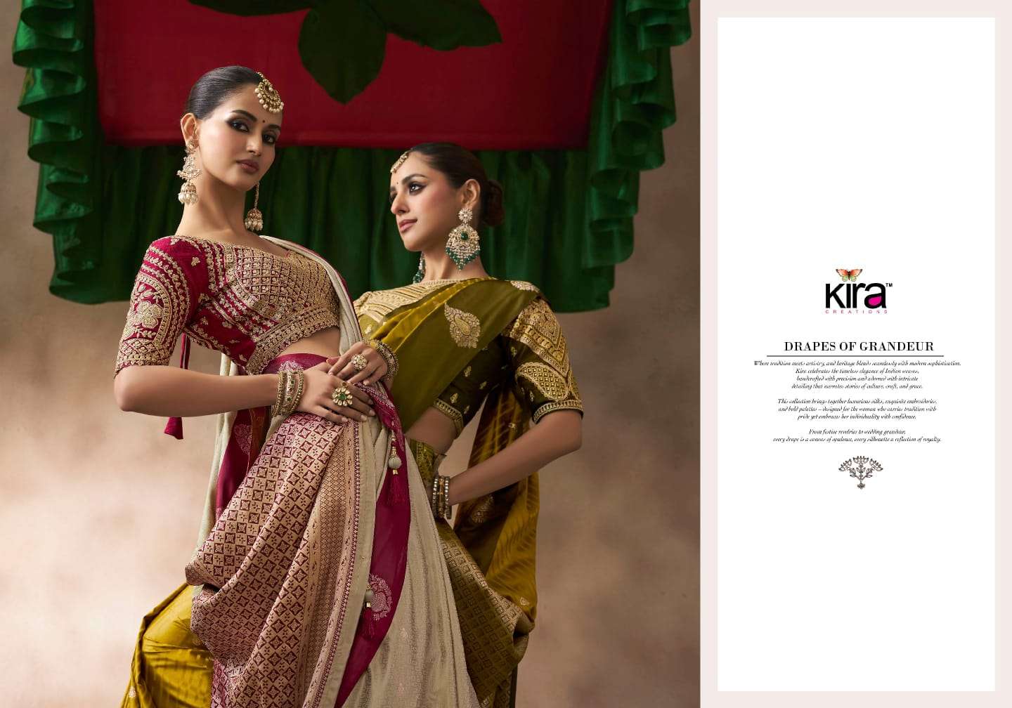 KIRA PRESENTS KALKI WHOLESALE SATIN SILK STUNNING LOOK SAREES FOR WOMEN CATALOG WHOLESALER AND EXPORTER 
