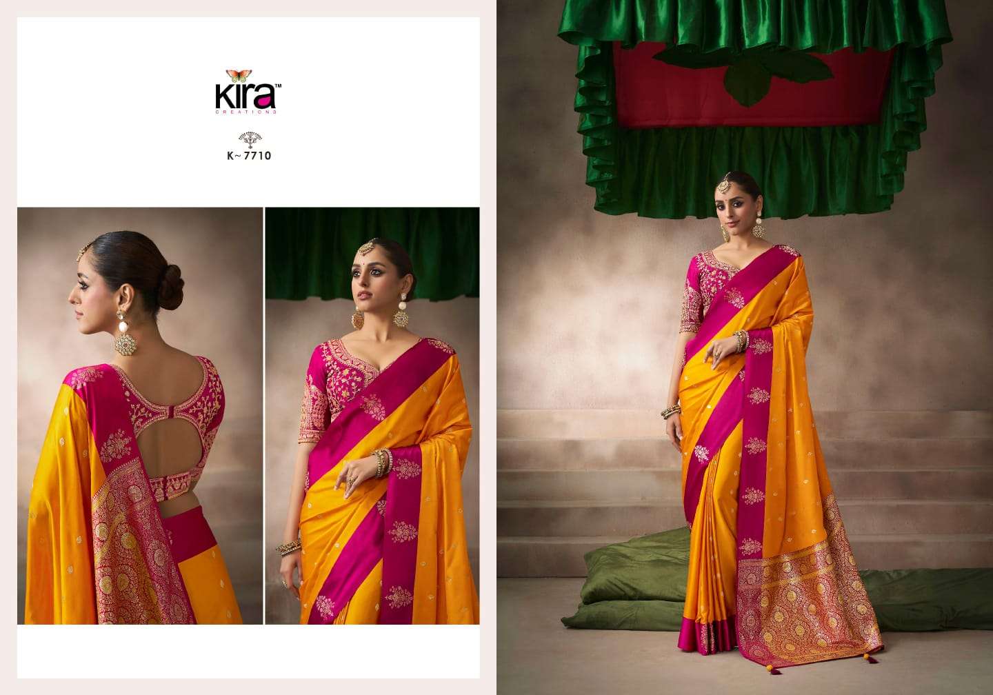 KIRA PRESENTS KALKI WHOLESALE SATIN SILK STUNNING LOOK SAREES FOR WOMEN CATALOG WHOLESALER AND EXPORTER 