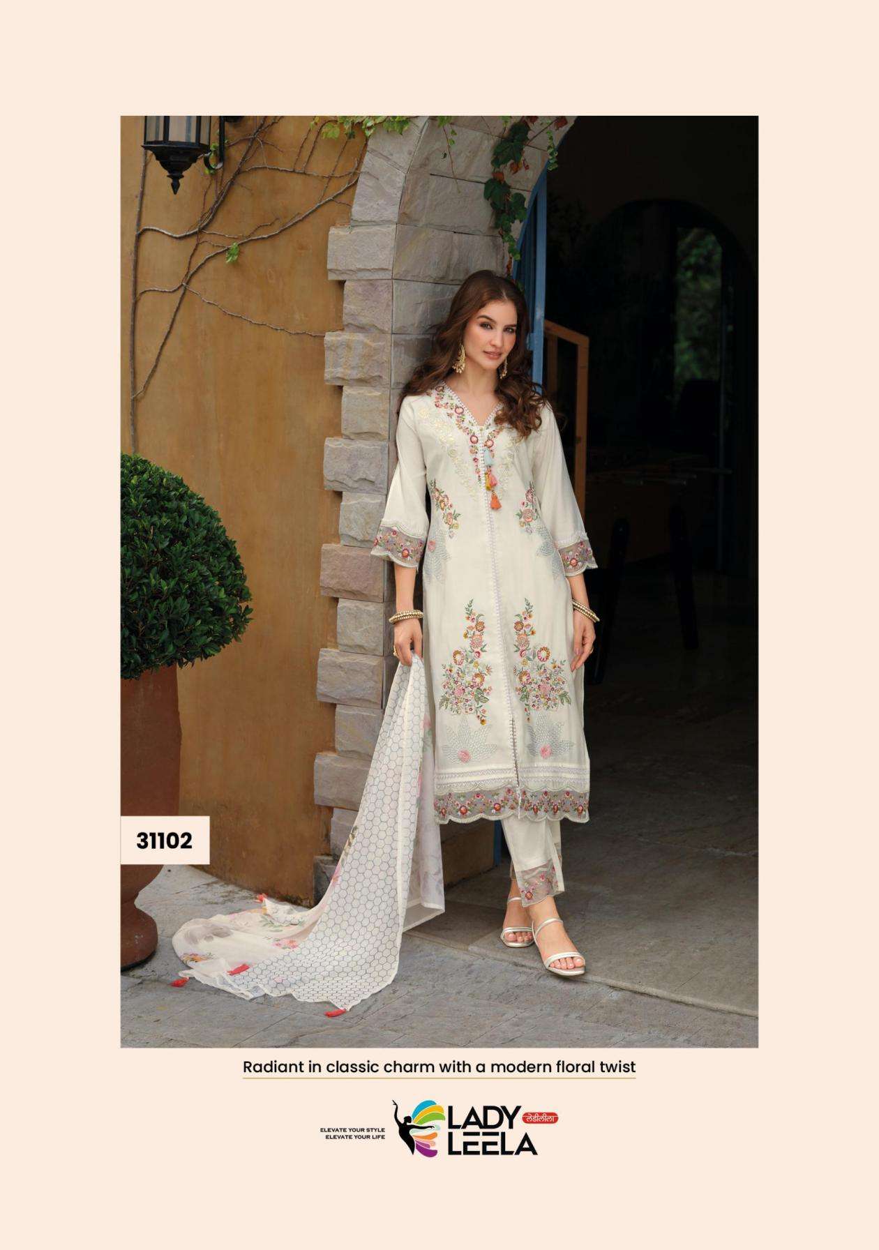 Lady Leela Presents Zoya Viscose Silk Readymade Party Wear Suit For Womens Catalog Wholesaler And Exporter 
