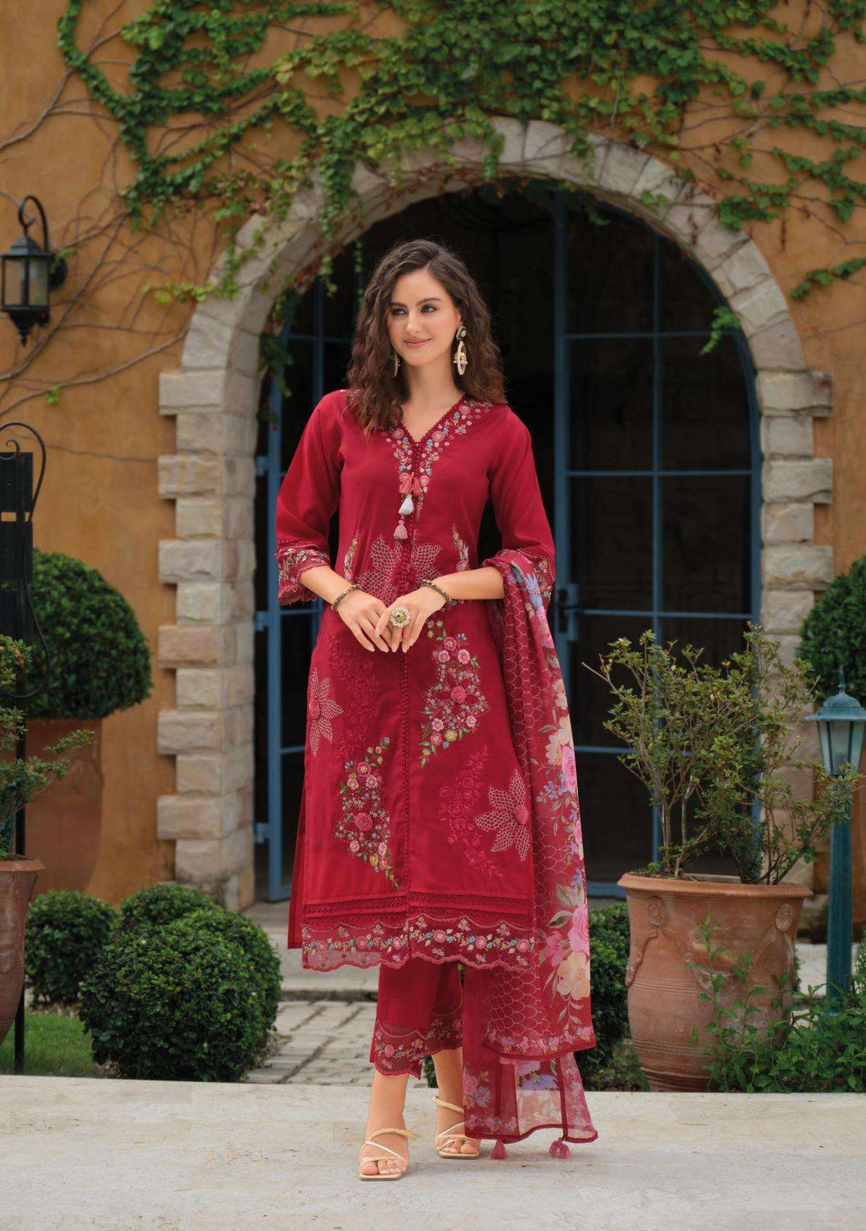 Lady Leela Presents Zoya Viscose Silk Readymade Party Wear Suit For Womens Catalog Wholesaler And Exporter 