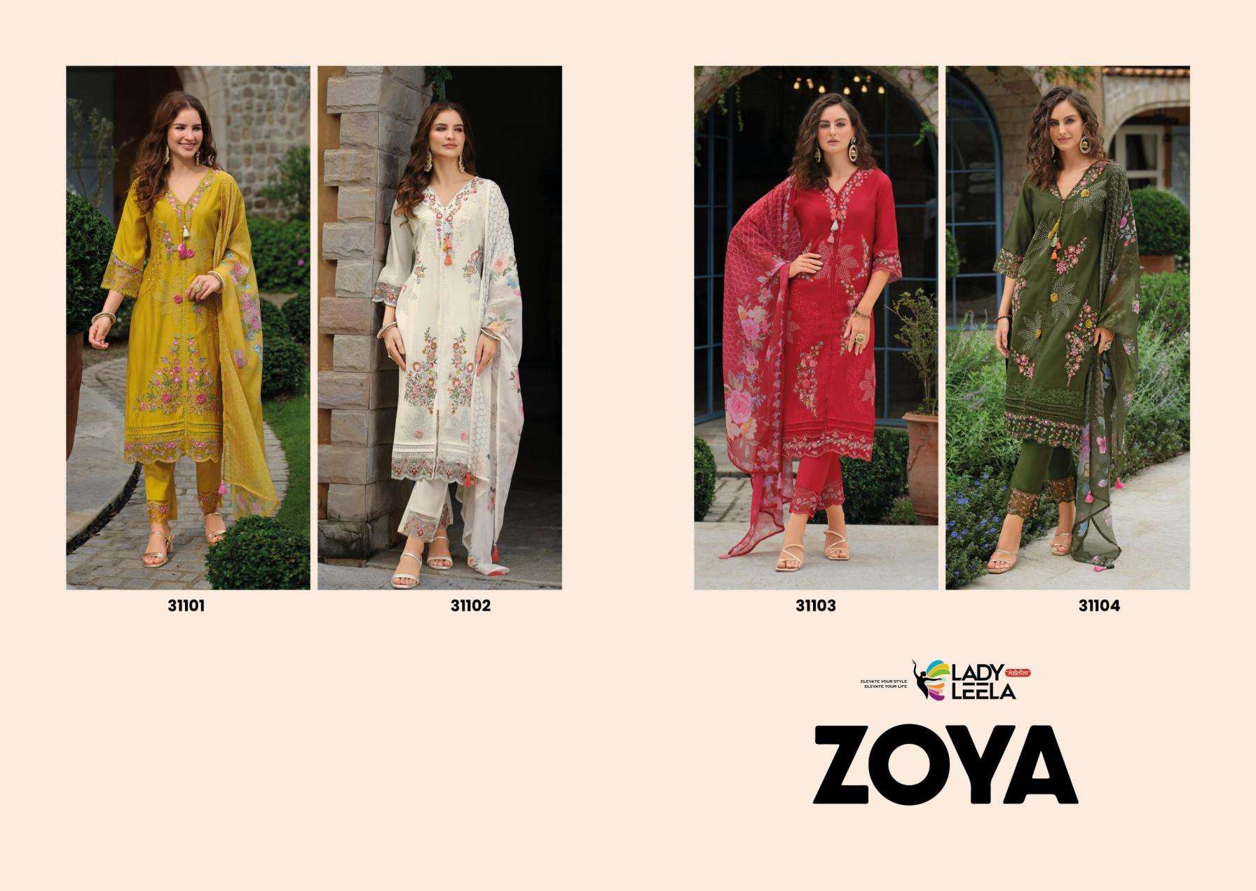 Lady Leela Presents Zoya Viscose Silk Readymade Party Wear Suit For Womens Catalog Wholesaler And Exporter 