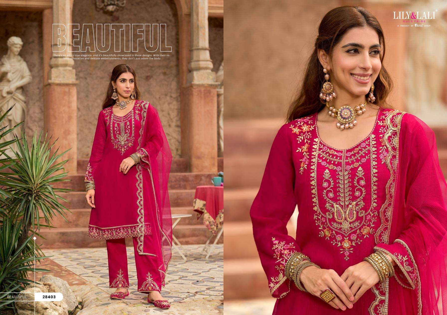 lily & lali presents romania silk lining readymade gorgeous look kurtis catalog