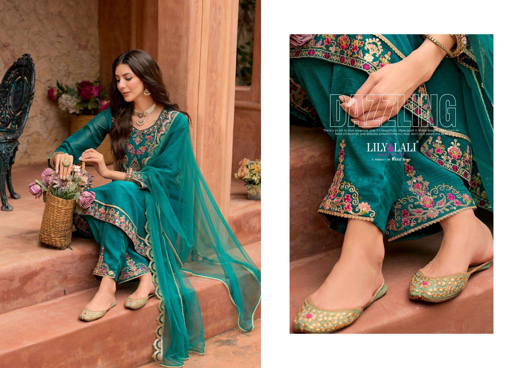 lily & lali presents romania silk lining readymade gorgeous look kurtis catalog