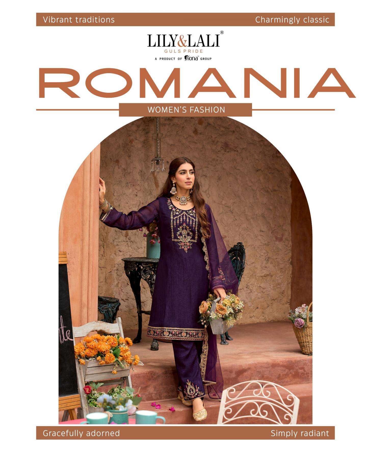 lily & lali presents romania silk lining readymade gorgeous look kurtis catalog