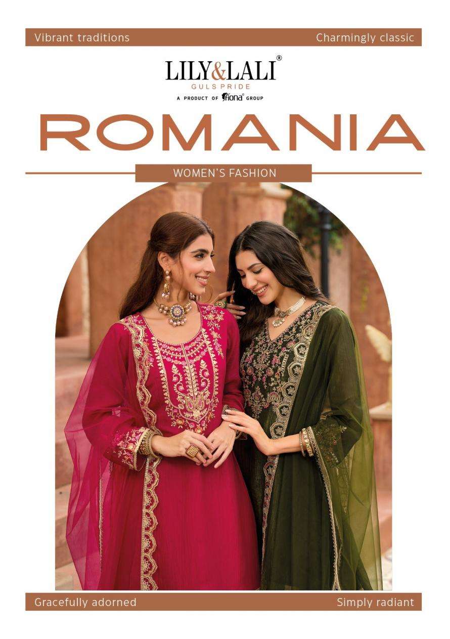 lily & lali presents romania silk lining readymade gorgeous look kurtis catalog