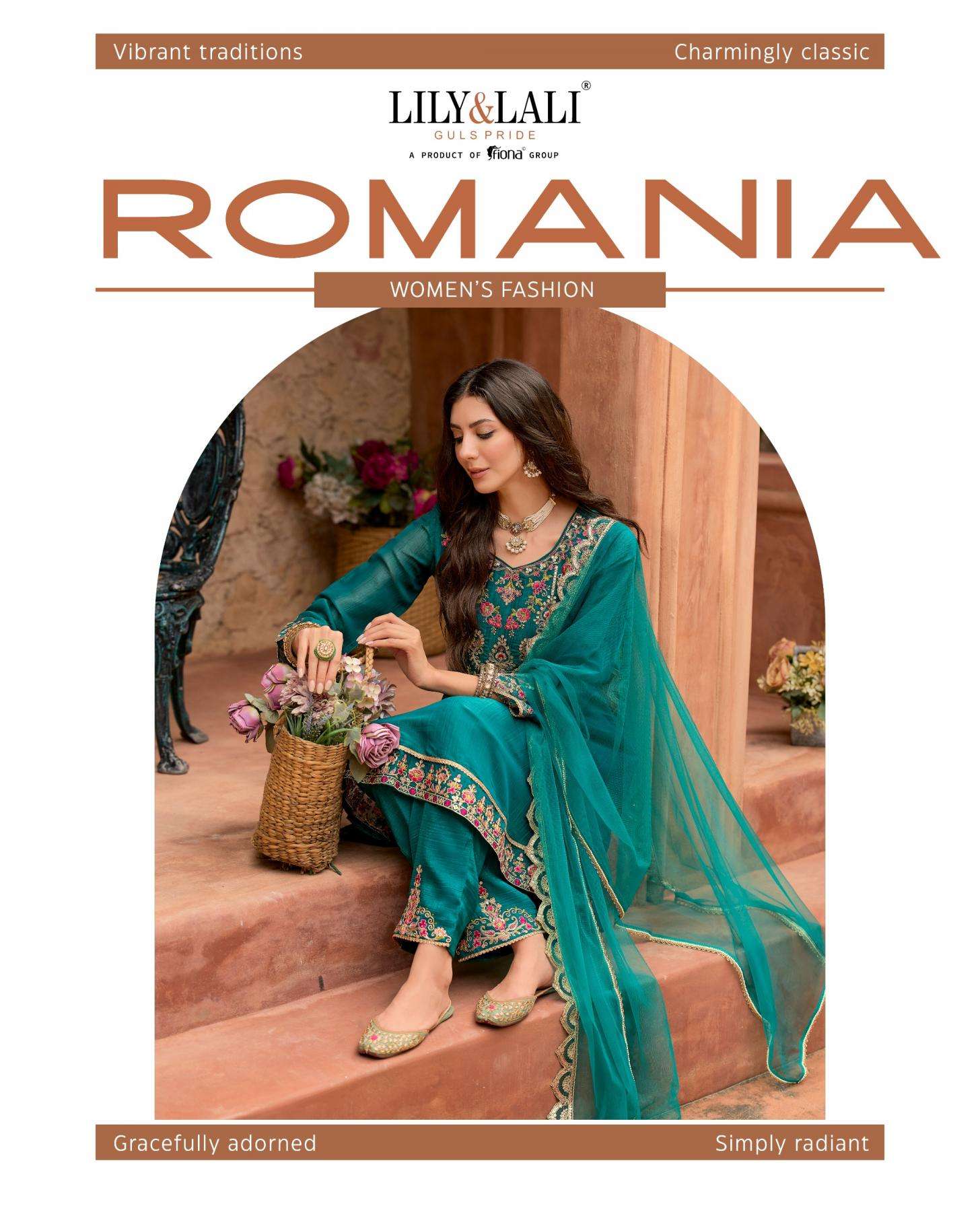 lily & lali presents romania silk lining readymade gorgeous look kurtis catalog