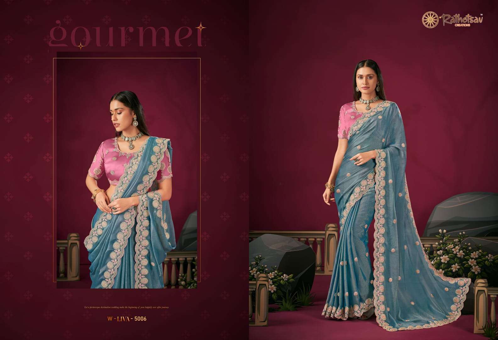 RATHITSAV BY RAJGURU PRESENTS LIVA FANCY OCCASSION WEAR SAREES CATALOG WHOLESALER AND EXPORTER IN SURAT