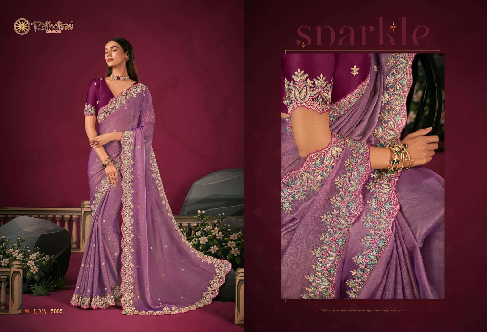 RATHITSAV BY RAJGURU PRESENTS LIVA FANCY OCCASSION WEAR SAREES CATALOG WHOLESALER AND EXPORTER IN SURAT