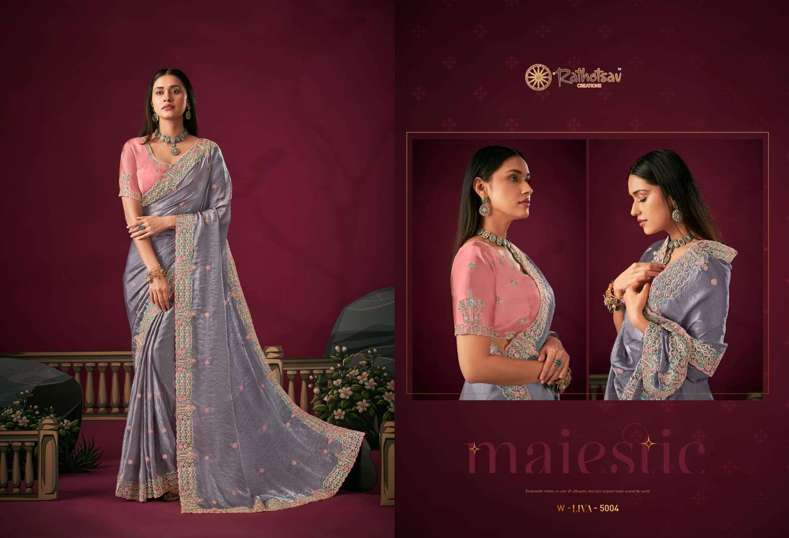 RATHITSAV BY RAJGURU PRESENTS LIVA FANCY OCCASSION WEAR SAREES CATALOG WHOLESALER AND EXPORTER IN SURAT