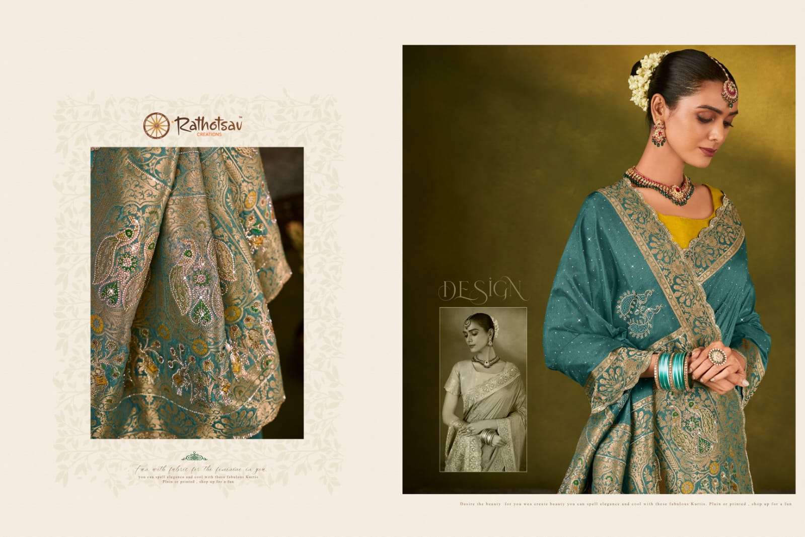 RATHOTSAV BY RAJGURU PRESENTS MEENAKARI FANCY WEDDING WEAR SAREES CATALOG WHOLESALER AND EXPORTER IN SURAT