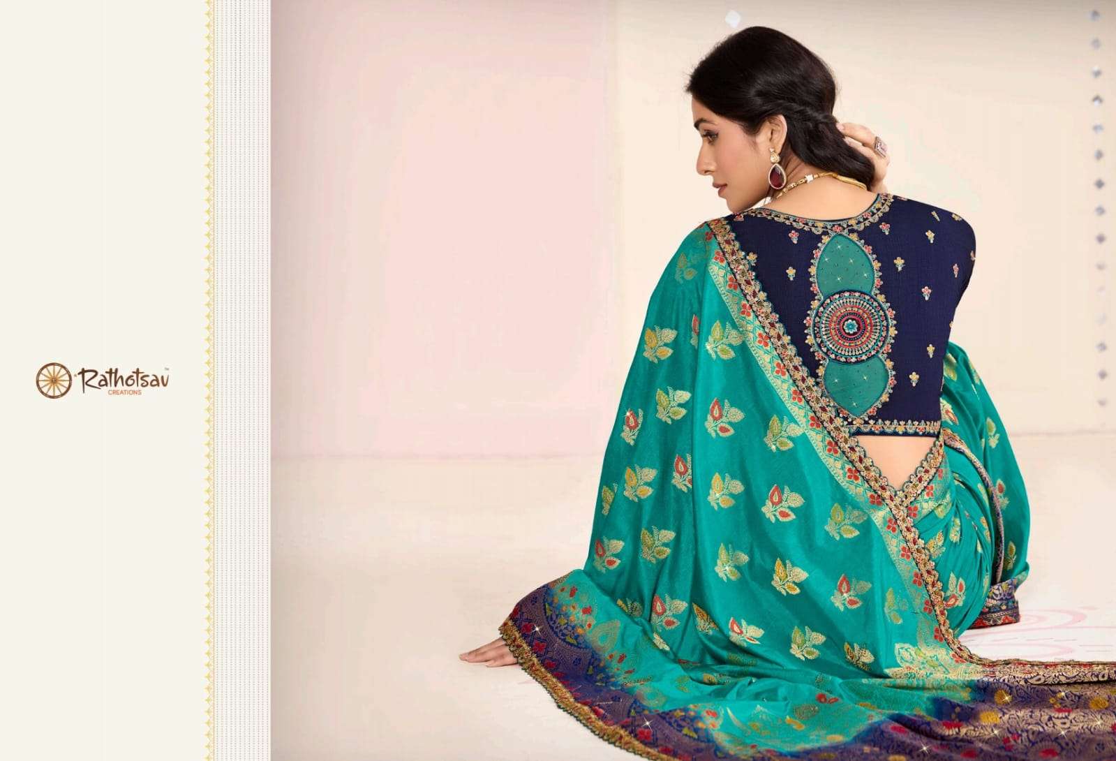 RATHOTSAV BY RAJGURU PRESENTS RIHANA VOL-2 FANCY SAREES CATALOG WHOLESALER AND EXPORTER IN SURAT