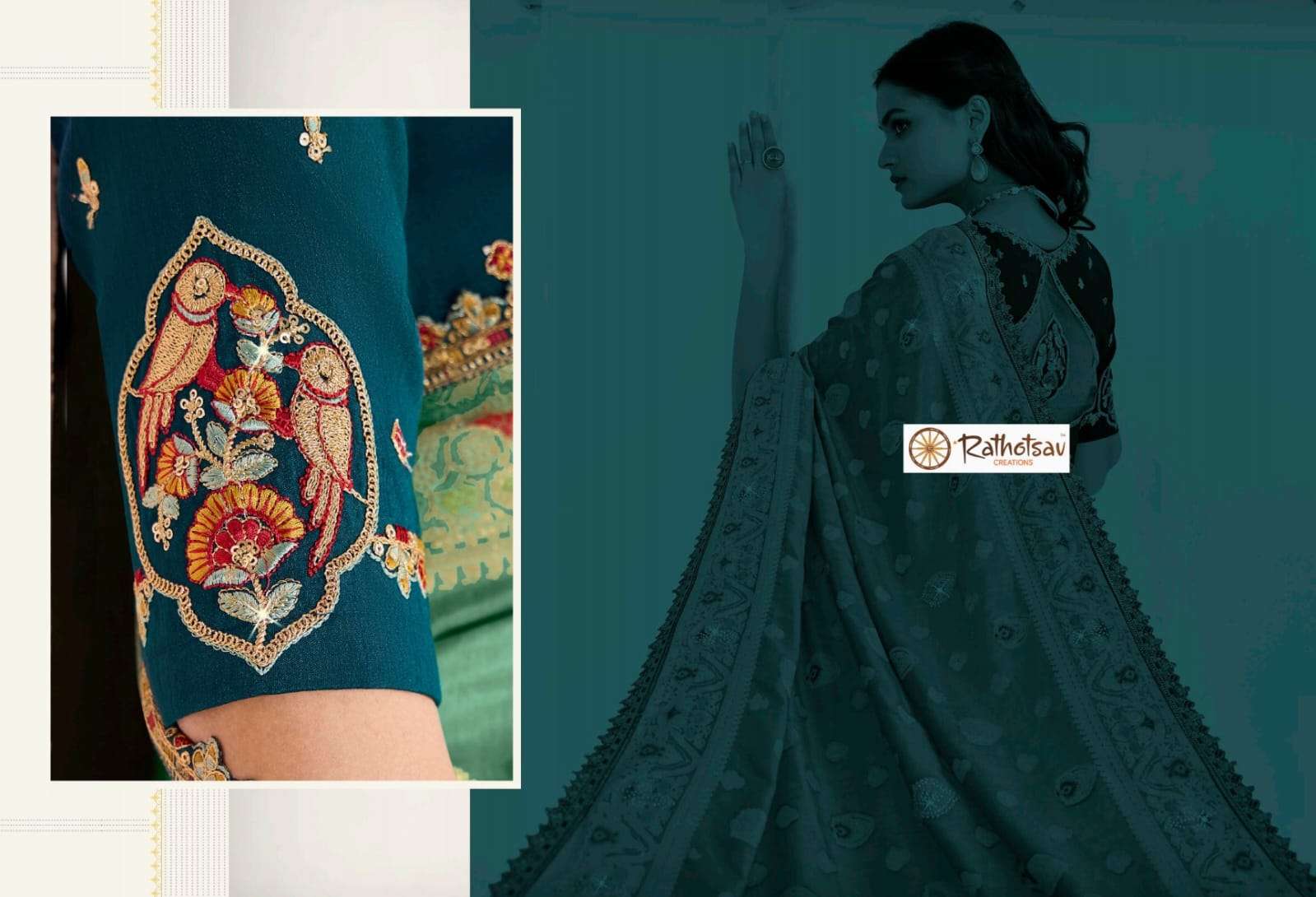 RATHOTSAV BY RAJGURU PRESENTS RIHANA VOL-2 FANCY SAREES CATALOG WHOLESALER AND EXPORTER IN SURAT