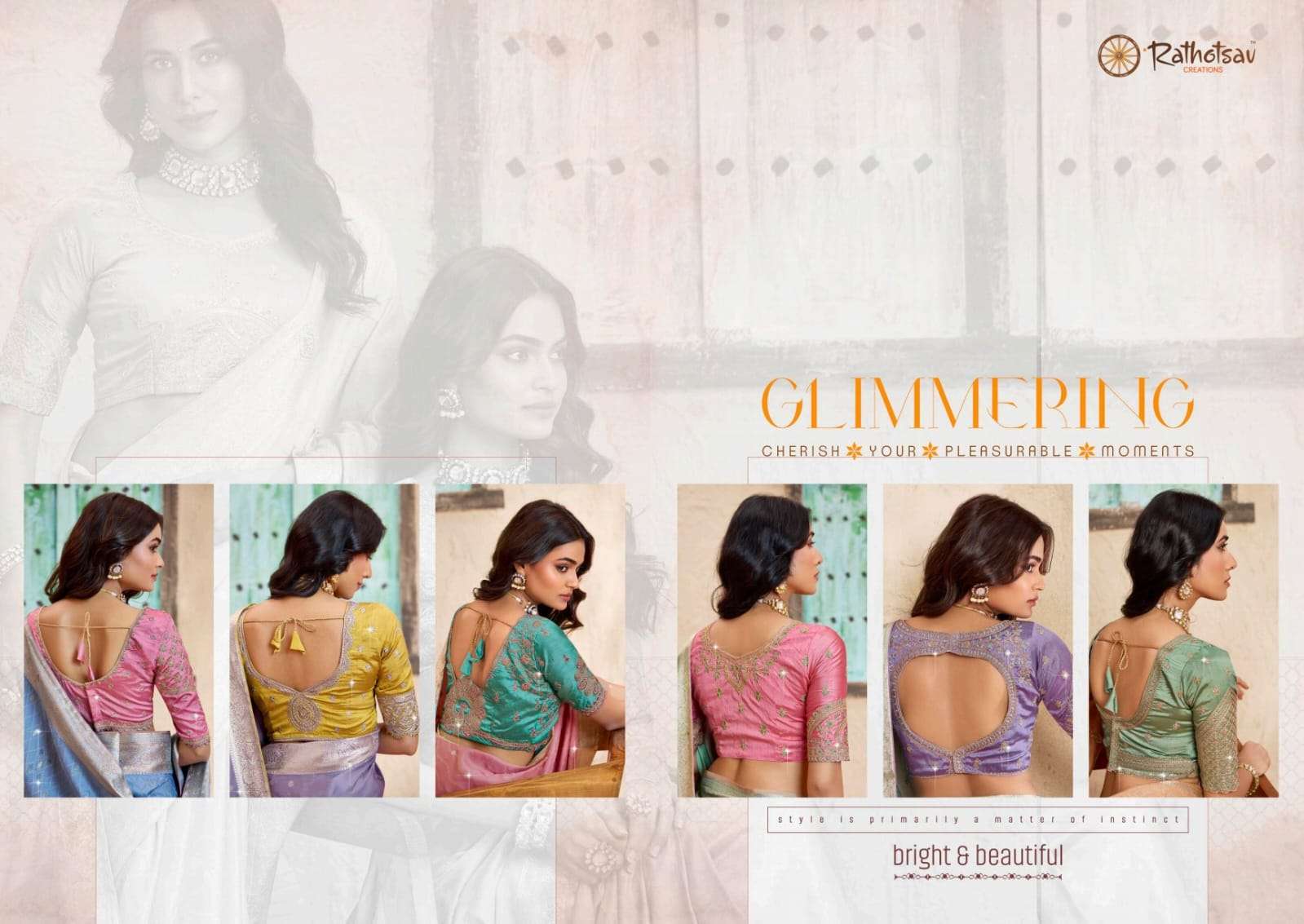 RATHOTSAV BY RAJGURU PRESENTS SARSWATI FANCY FUNCTION WEAR SAREES CATALOG WHOLESALER AND EXPORTER IN SURAT