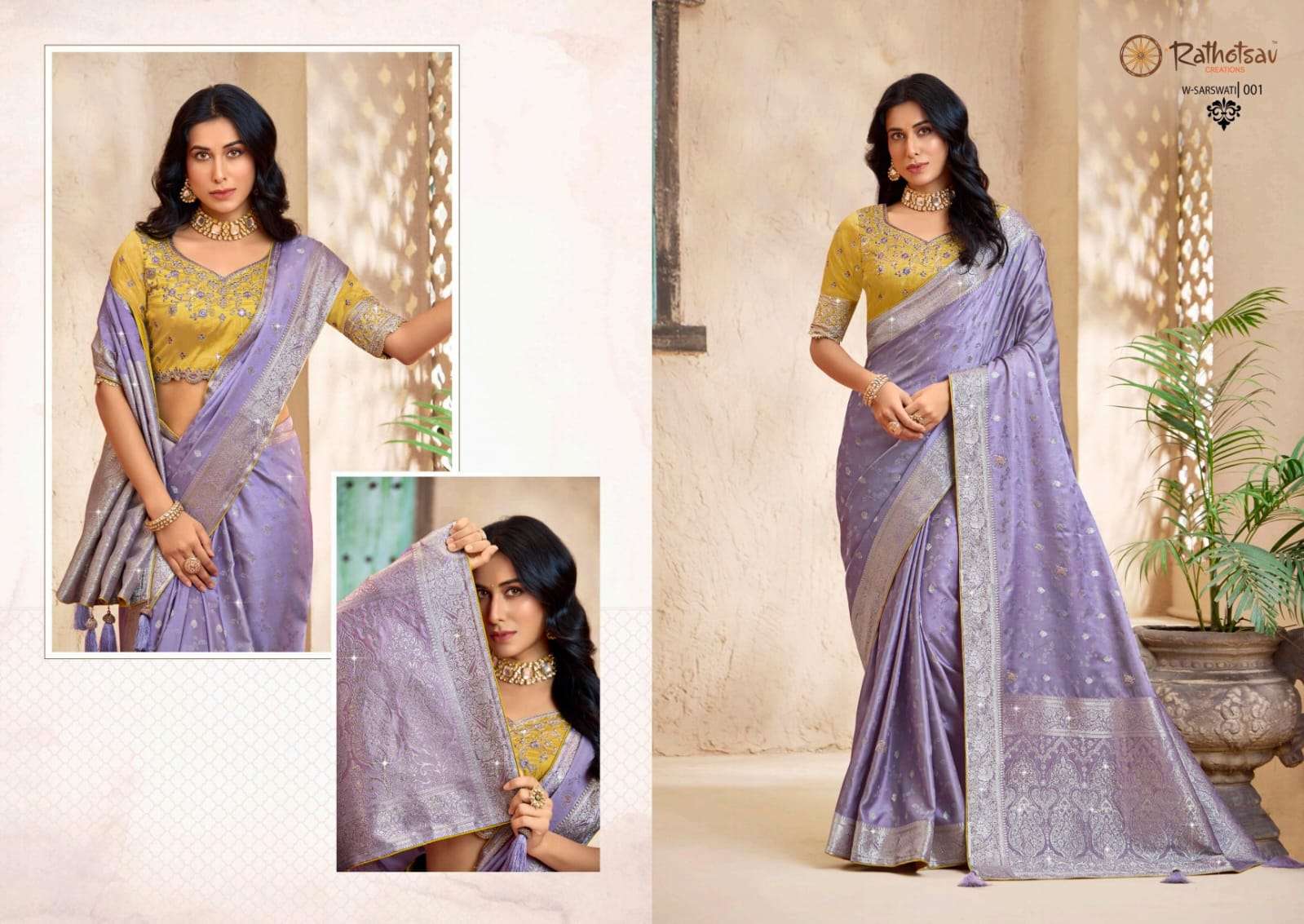 RATHOTSAV BY RAJGURU PRESENTS SARSWATI FANCY FUNCTION WEAR SAREES CATALOG WHOLESALER AND EXPORTER IN SURAT