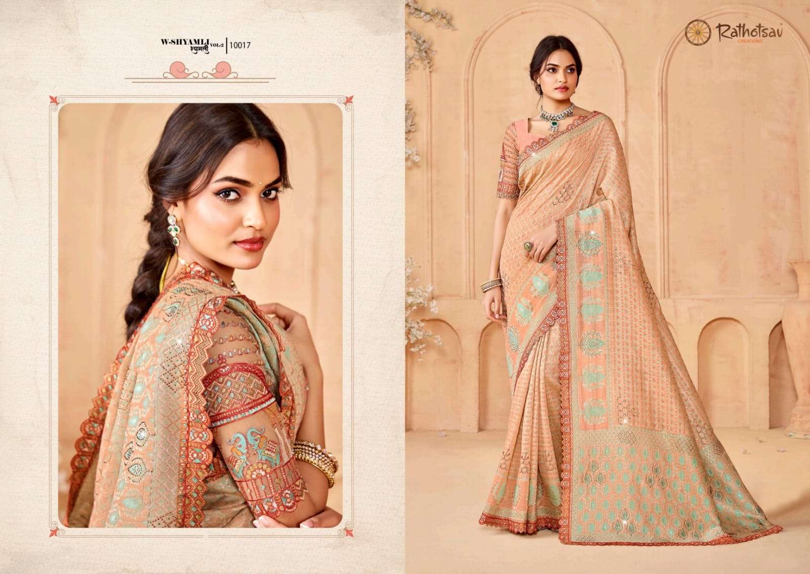 RATHOTSAV BY RAJGURU PRESENTS SHYAMLI VOL-2 FANCY FUNCTION WEAR SAREES CATALOG WHOLESALER AND EXPORTER IN SURAT