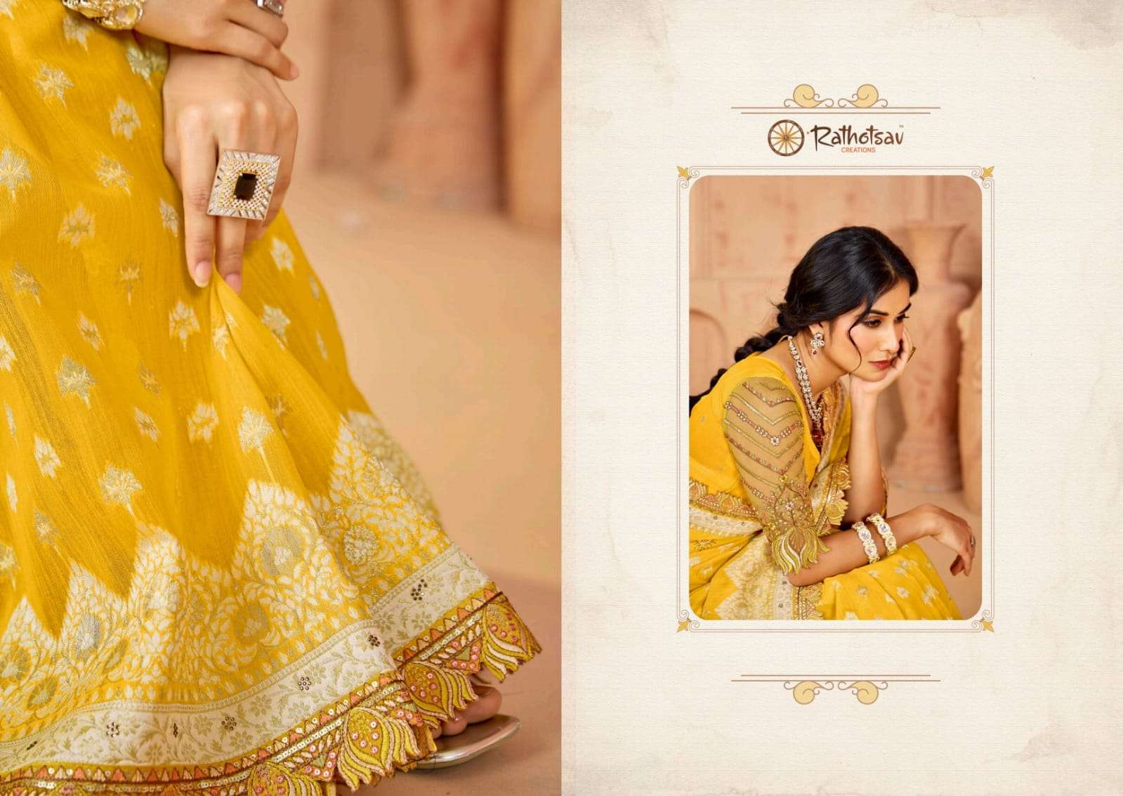 RATHOTSAV BY RAJGURU PRESENTS SHYAMLI VOL-2 FANCY FUNCTION WEAR SAREES CATALOG WHOLESALER AND EXPORTER IN SURAT