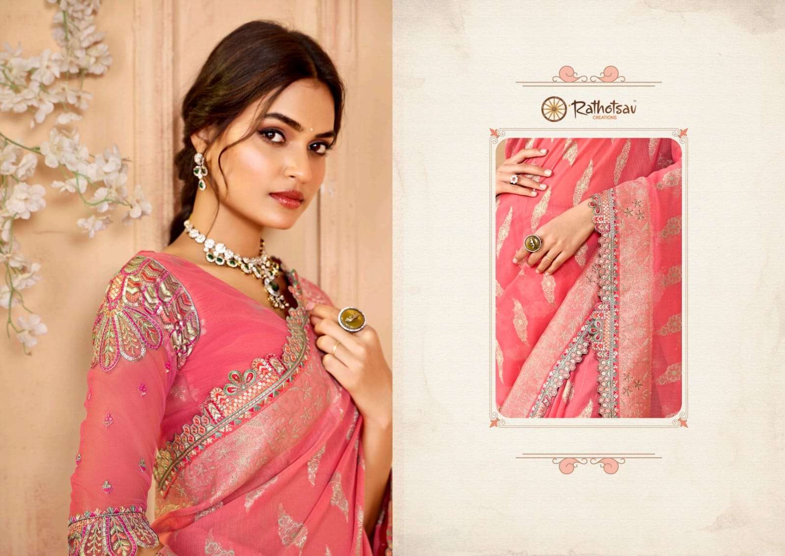 RATHOTSAV BY RAJGURU PRESENTS SHYAMLI VOL-2 FANCY FUNCTION WEAR SAREES CATALOG WHOLESALER AND EXPORTER IN SURAT