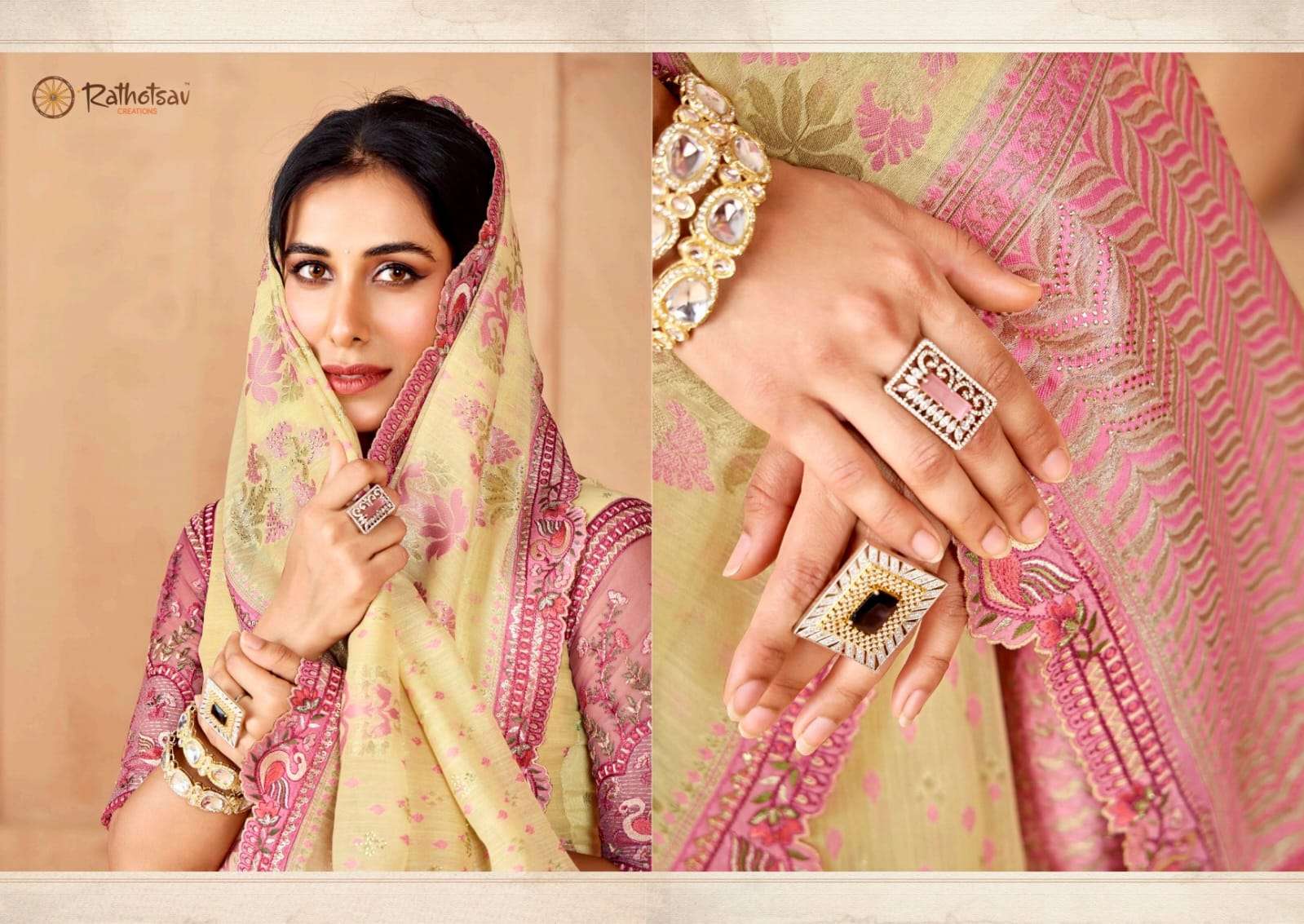 RATHOTSAV BY RAJGURU PRESENTS SHYAMLI VOL-2 FANCY FUNCTION WEAR SAREES CATALOG WHOLESALER AND EXPORTER IN SURAT