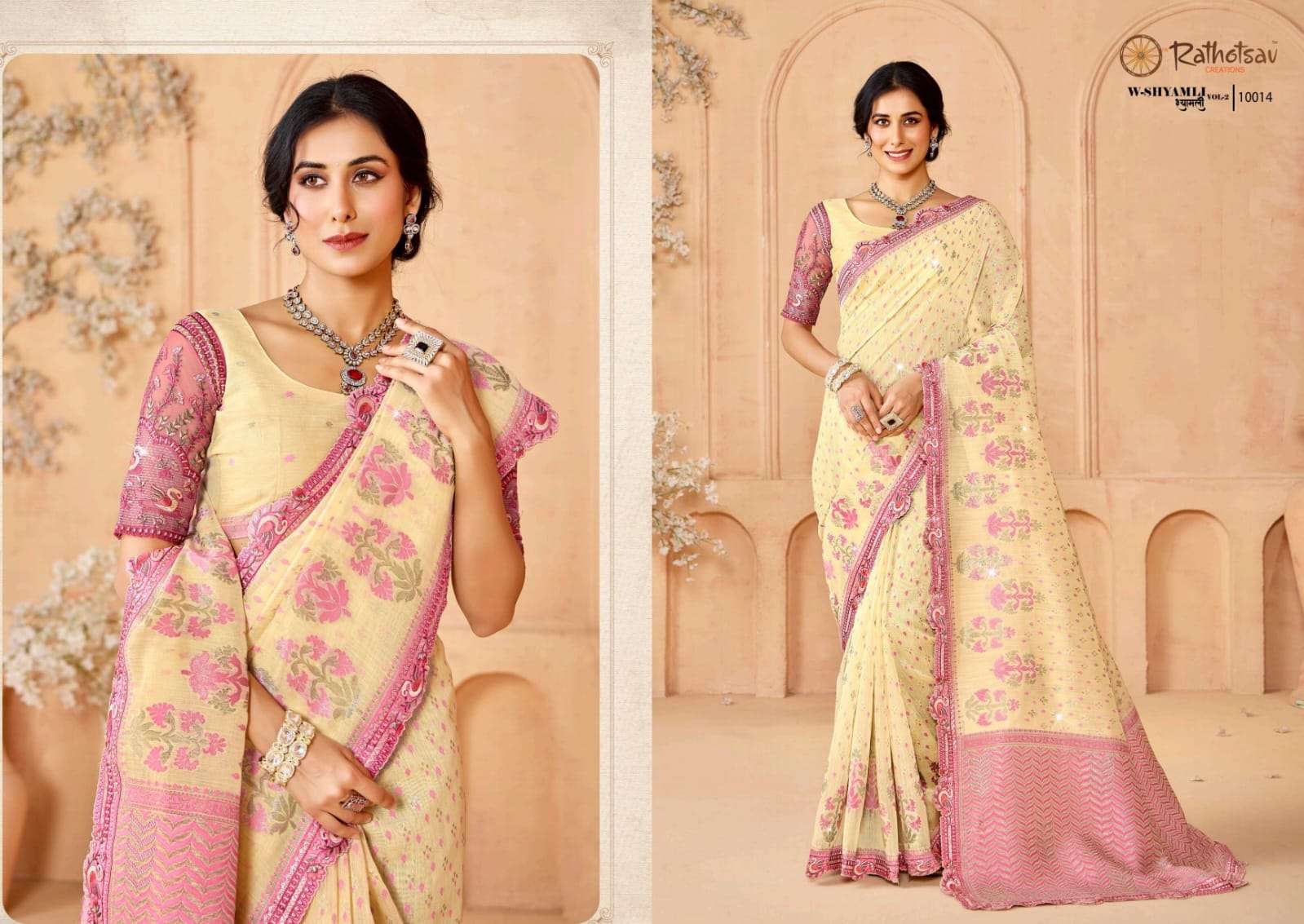 RATHOTSAV BY RAJGURU PRESENTS SHYAMLI VOL-2 FANCY FUNCTION WEAR SAREES CATALOG WHOLESALER AND EXPORTER IN SURAT
