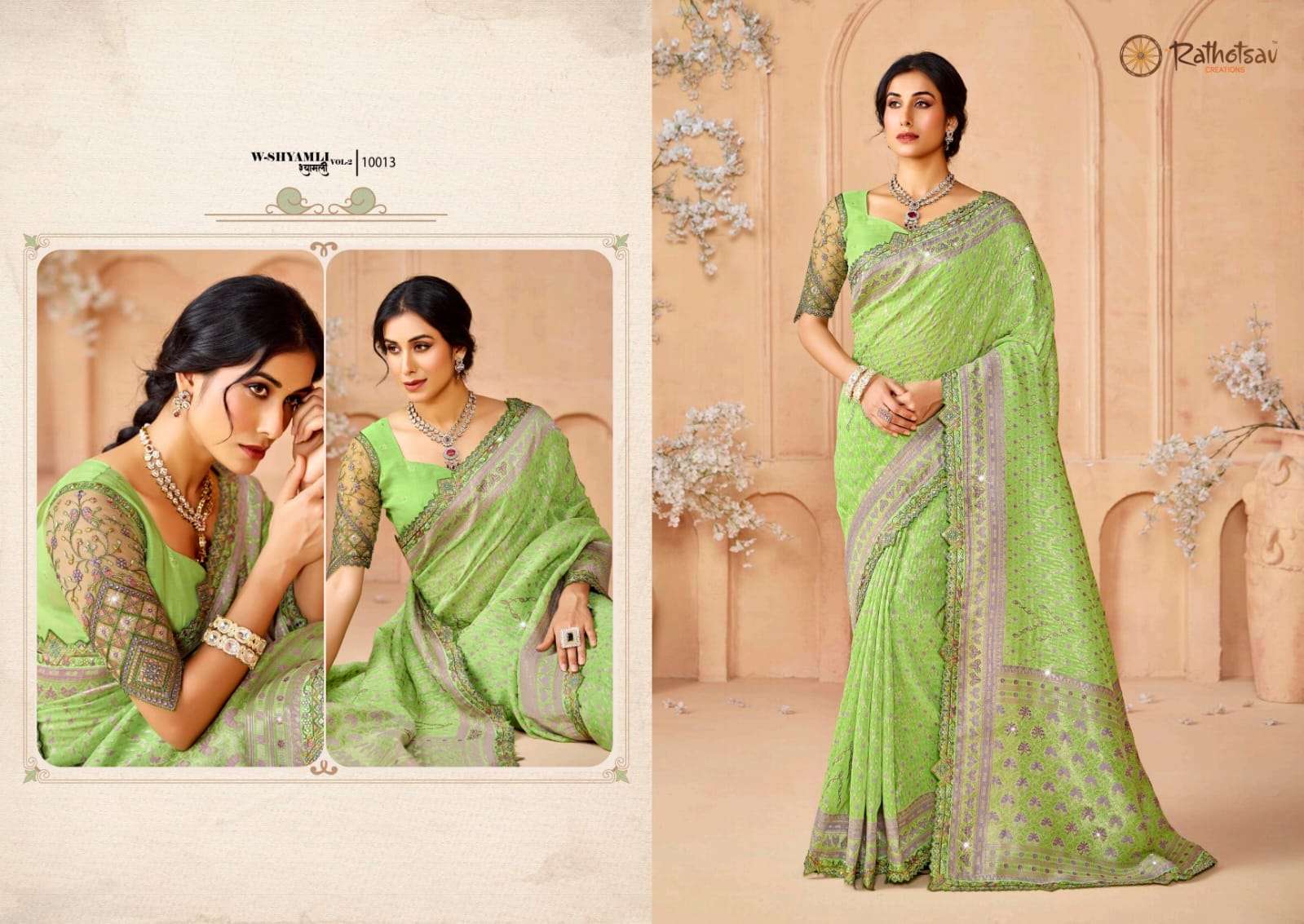 RATHOTSAV BY RAJGURU PRESENTS SHYAMLI VOL-2 FANCY FUNCTION WEAR SAREES CATALOG WHOLESALER AND EXPORTER IN SURAT