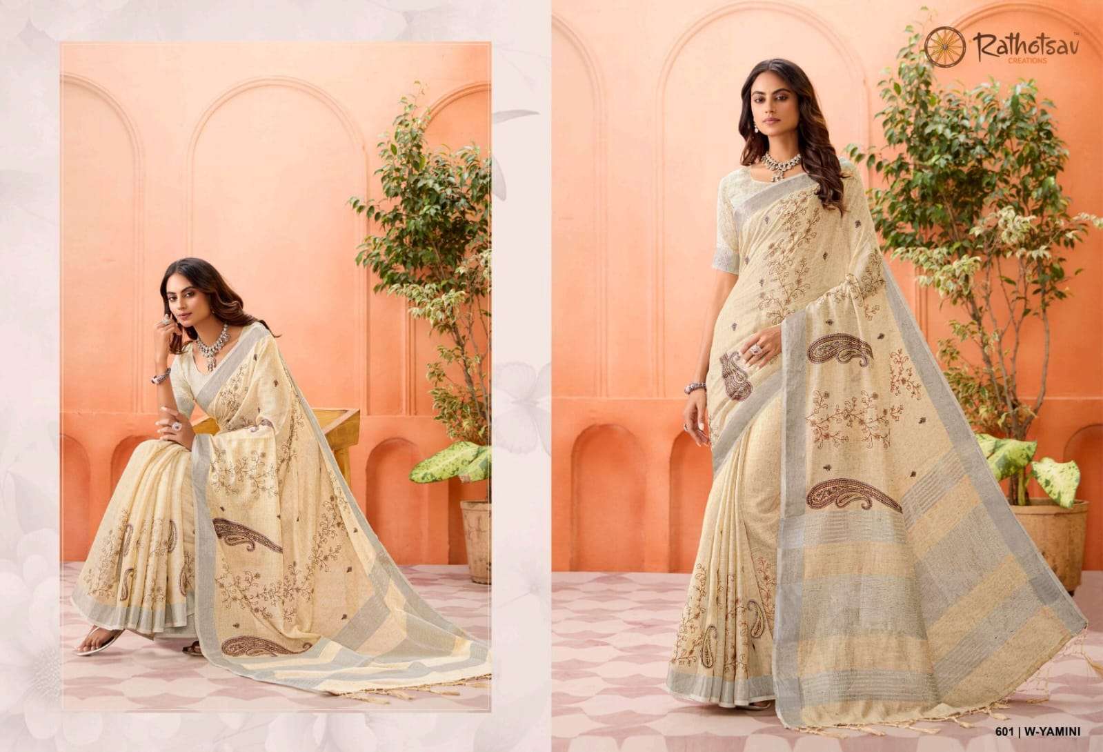 RATHOTSAV BY RAJGURU PRESENTS YAMINI FANCY SAREES CATALOG WHOLESALER AND EXPORTER IN SURAT