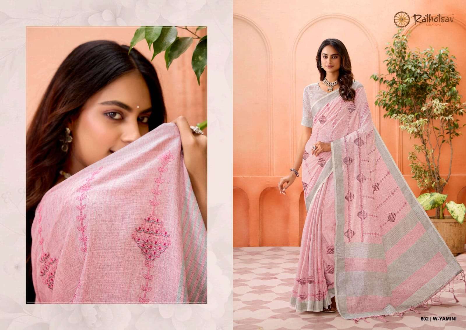 RATHOTSAV BY RAJGURU PRESENTS YAMINI FANCY SAREES CATALOG WHOLESALER AND EXPORTER IN SURAT