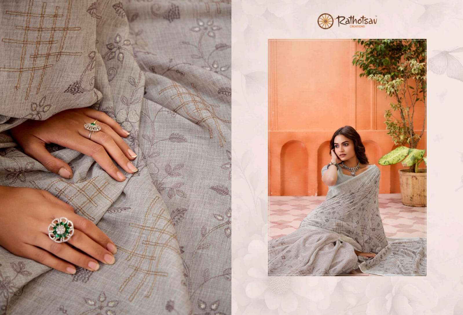 RATHOTSAV BY RAJGURU PRESENTS YAMINI FANCY SAREES CATALOG WHOLESALER AND EXPORTER IN SURAT