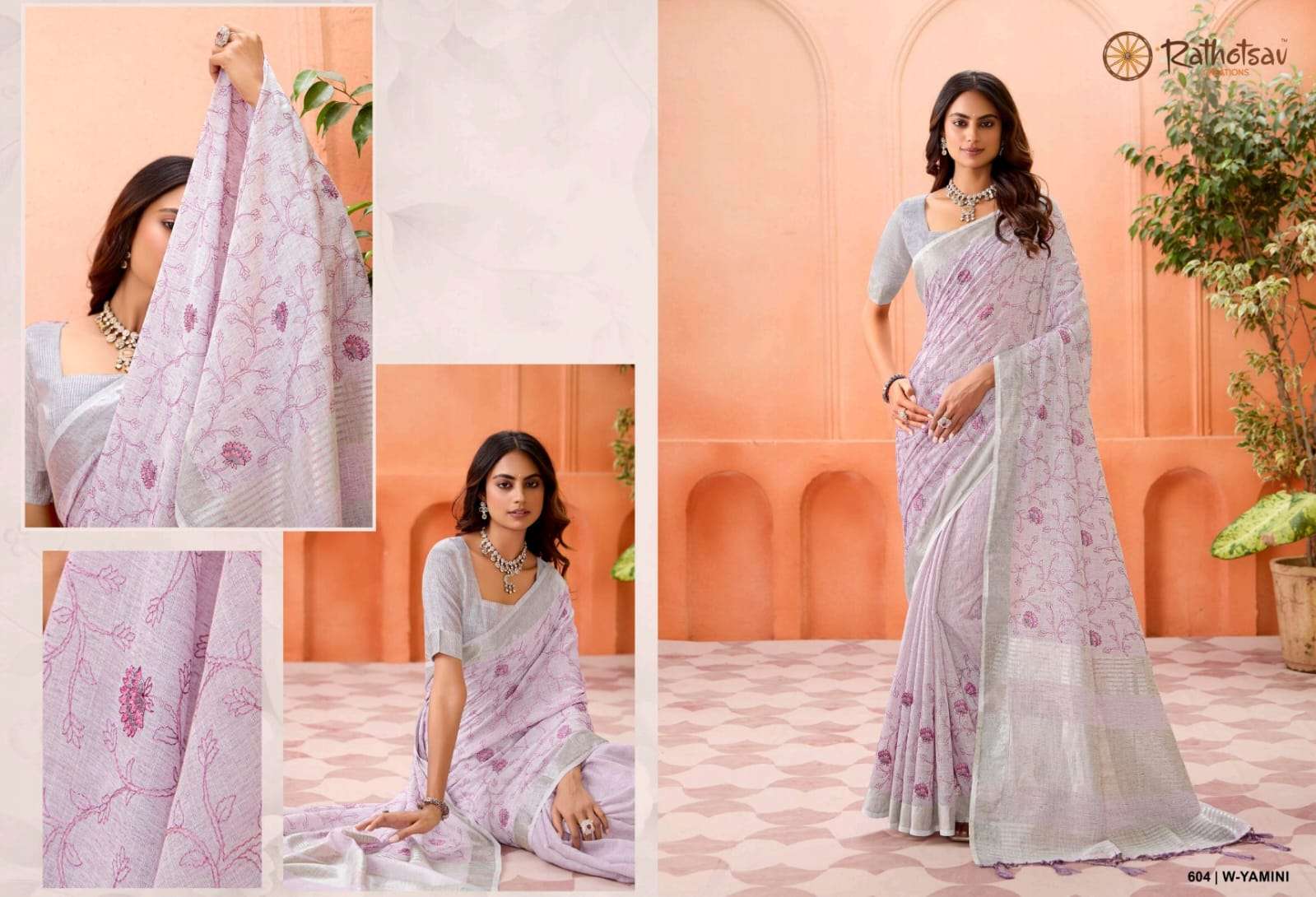 RATHOTSAV BY RAJGURU PRESENTS YAMINI FANCY SAREES CATALOG WHOLESALER AND EXPORTER IN SURAT