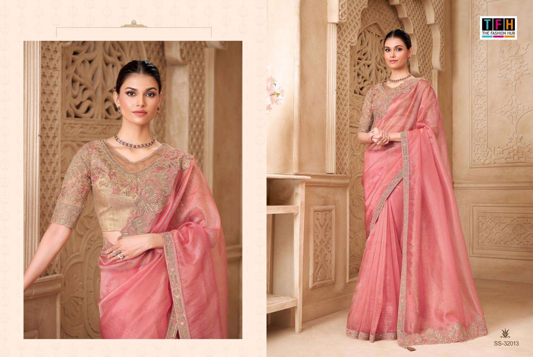 tfh presents silver screen vol-22 sartin georgette traditional sarees catalog collection