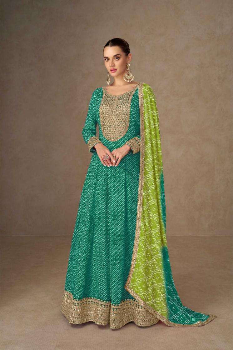 Gulkayra Designer Presents Saiyaara Readymade Chinon Anarkali Gown With Dupatta Catalog Wholesaler And Exporter In Surat 