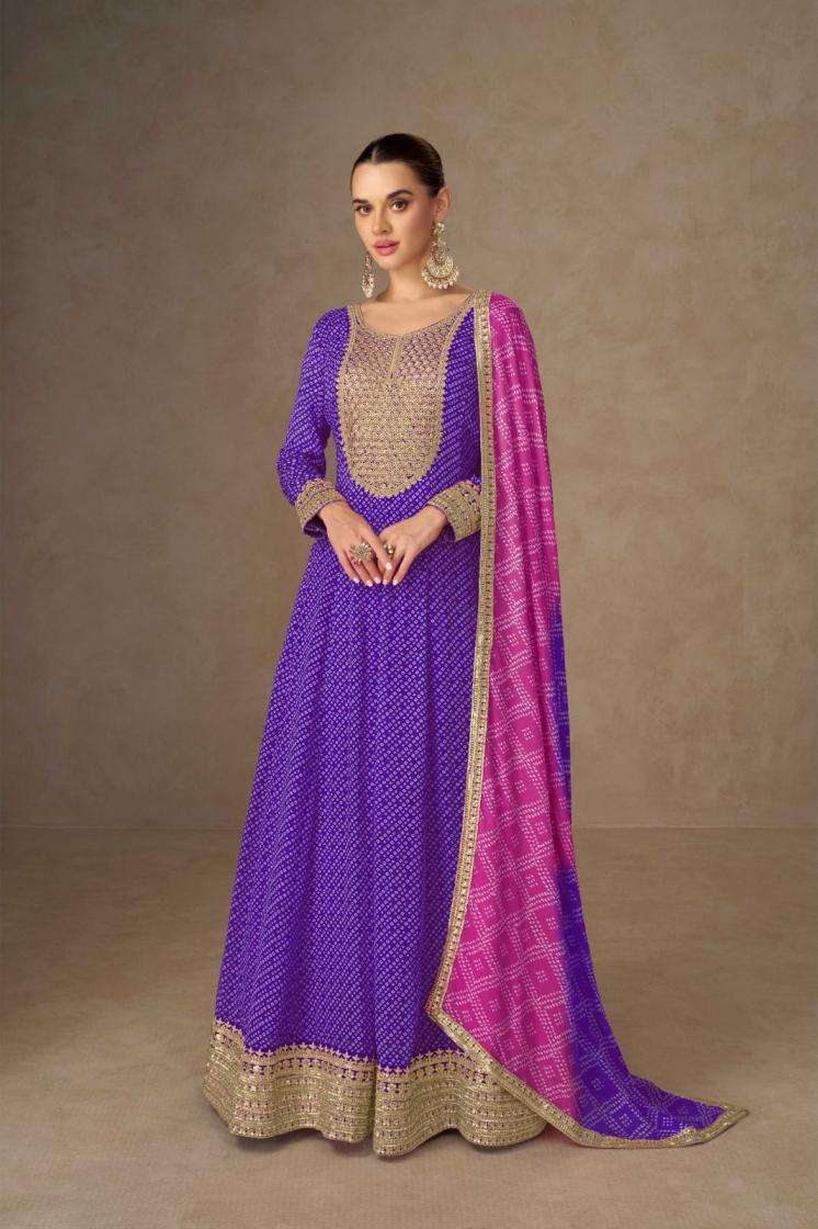Gulkayra Designer Presents Saiyaara Readymade Chinon Anarkali Gown With Dupatta Catalog Wholesaler And Exporter In Surat 