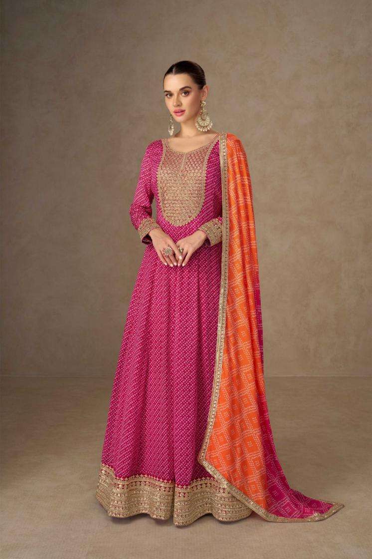 Gulkayra Designer Presents Saiyaara Readymade Chinon Anarkali Gown With Dupatta Catalog Wholesaler And Exporter In Surat 