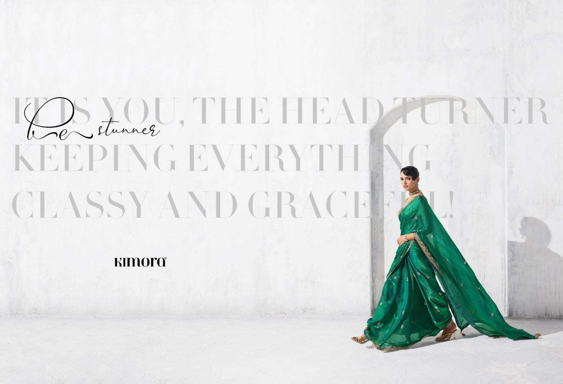 kimora presents lashkara glass tissue organza traditional sarees perfect for festivals