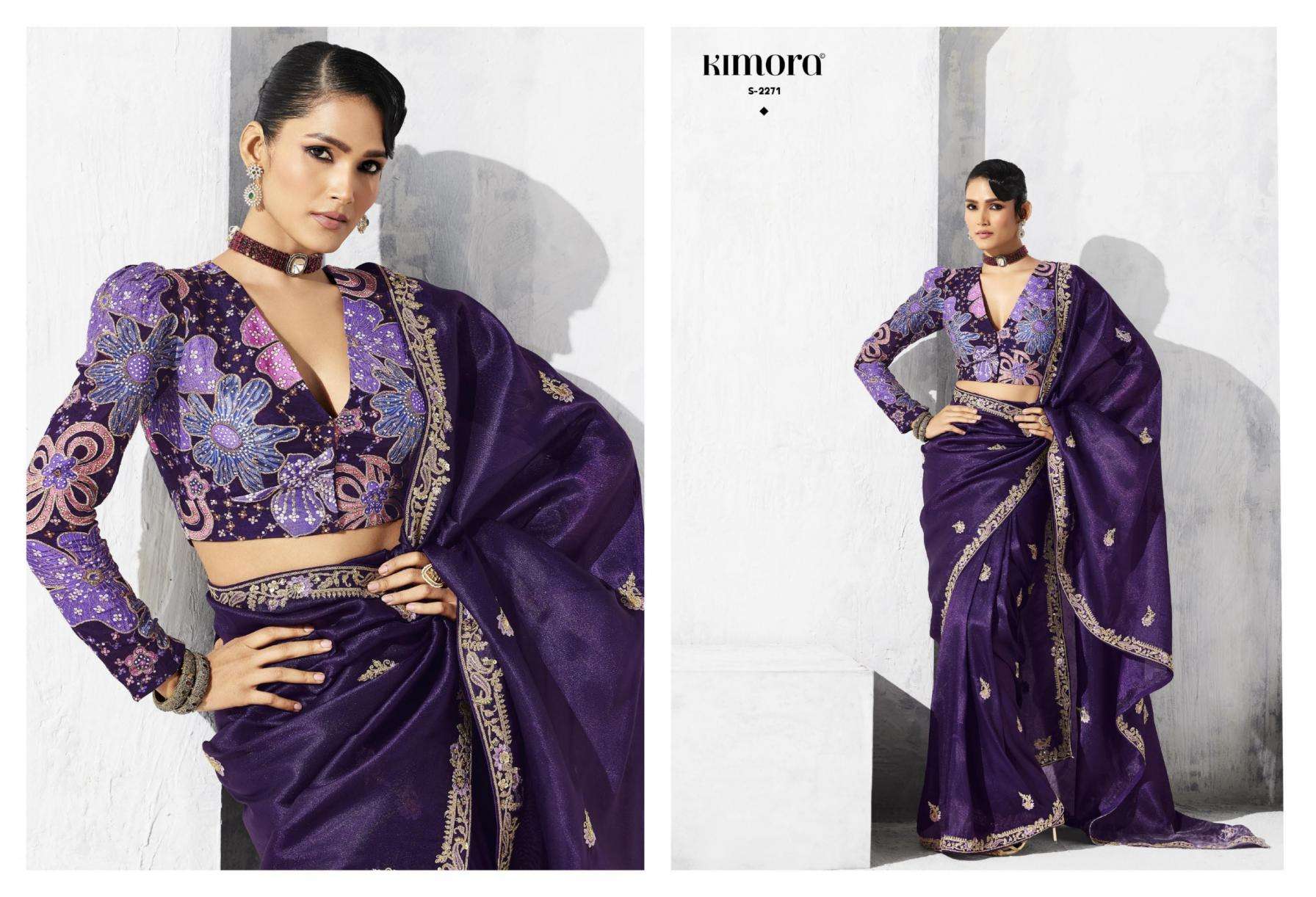 kimora presents lashkara glass tissue organza traditional sarees perfect for festivals