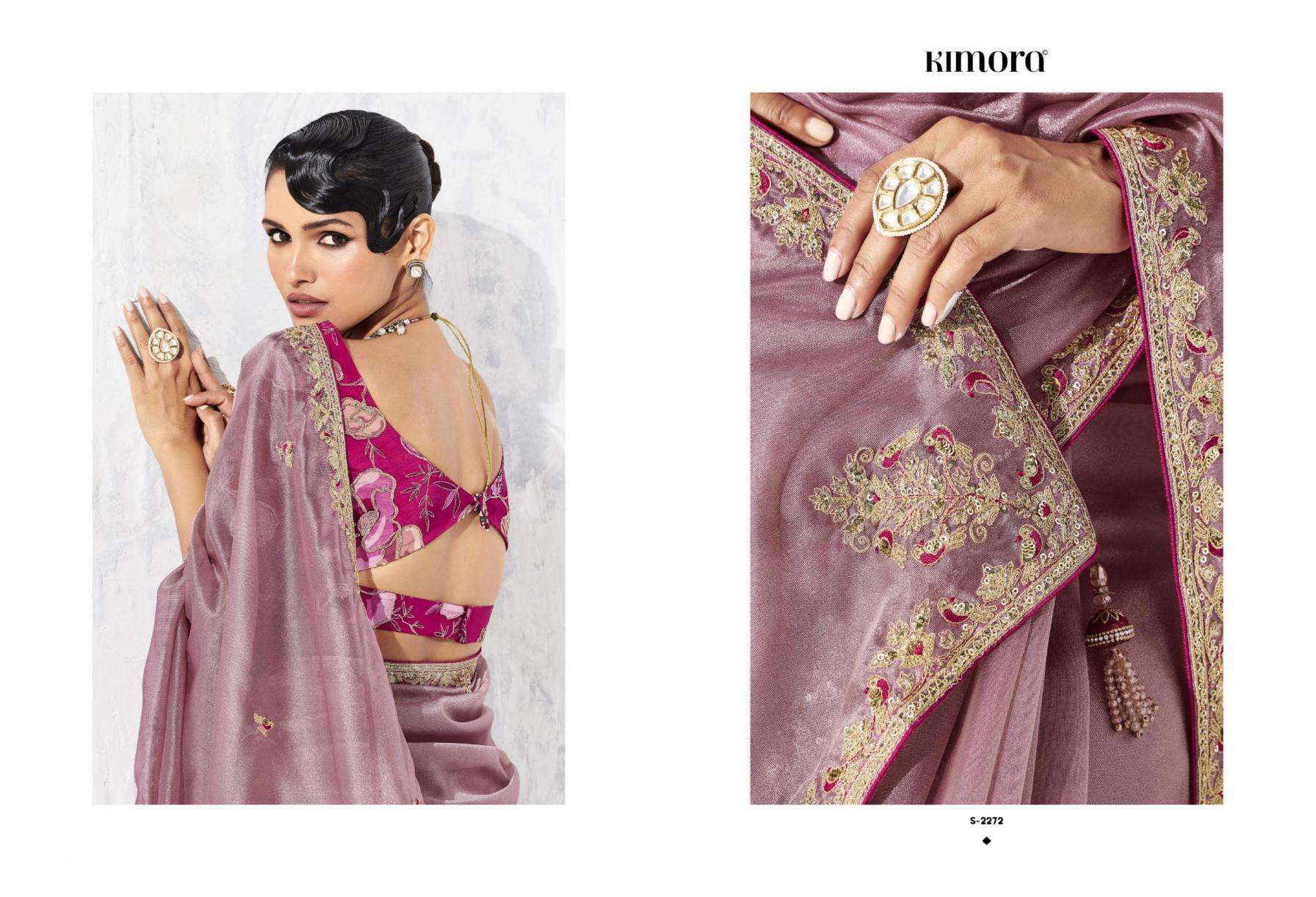 kimora presents lashkara glass tissue organza traditional sarees perfect for festivals